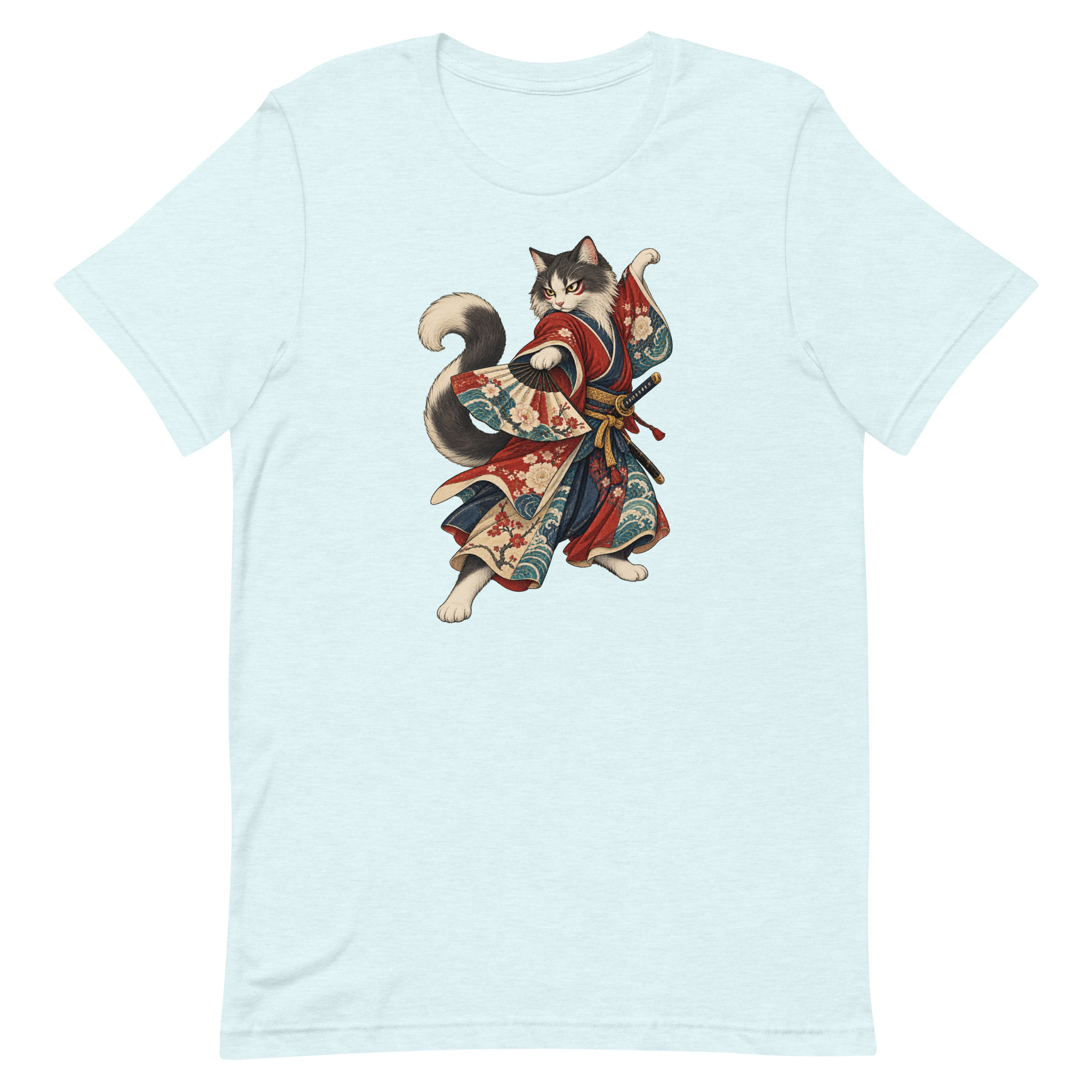Samurai Cat Kabuki Fan Japanese Warrior Art, Japanese Art Tee, Mythology Gift - Image 73