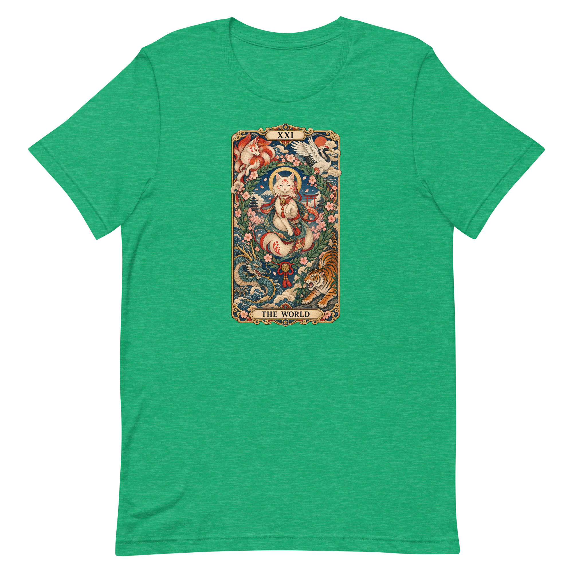 The World Shrine Cat Tarot Japanese Art T-Shirt - Image 21