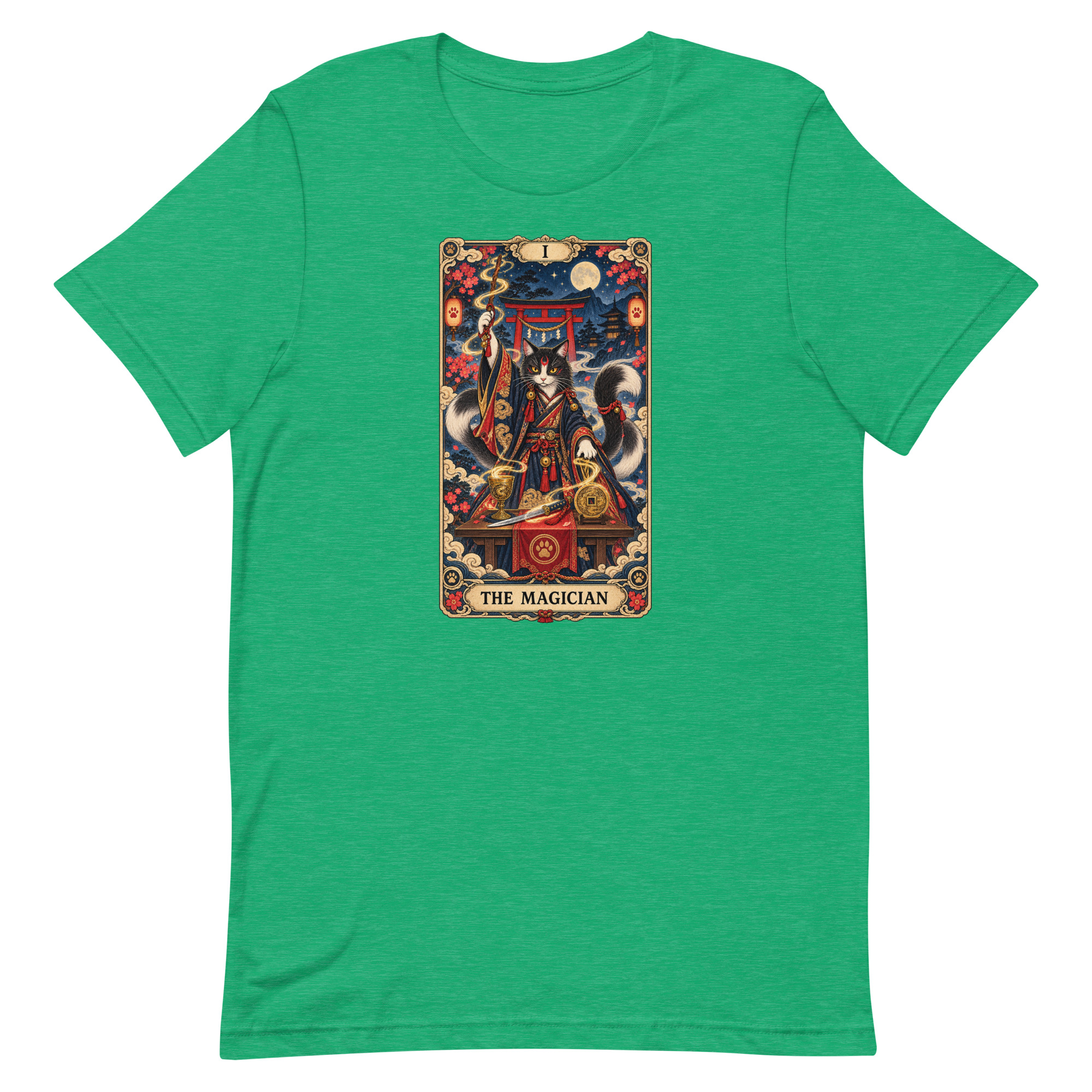 The Magician Bakeneko Cat Tarot Japanese Yokai Art, Japanese Art Tee, Mythology Gift - Image 21