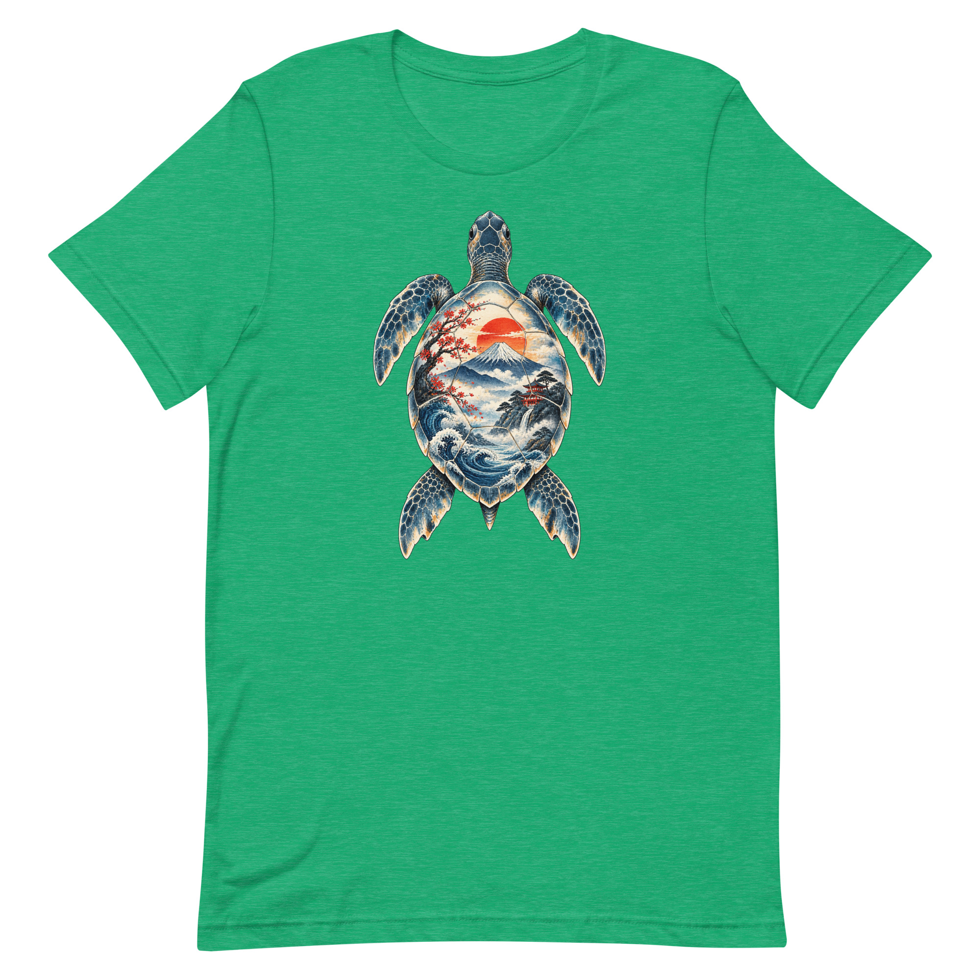 Sea Turtle Mount Fuji Sunrise Japanese Art, Japanese Art Tee, Mythology Gift - Image 23