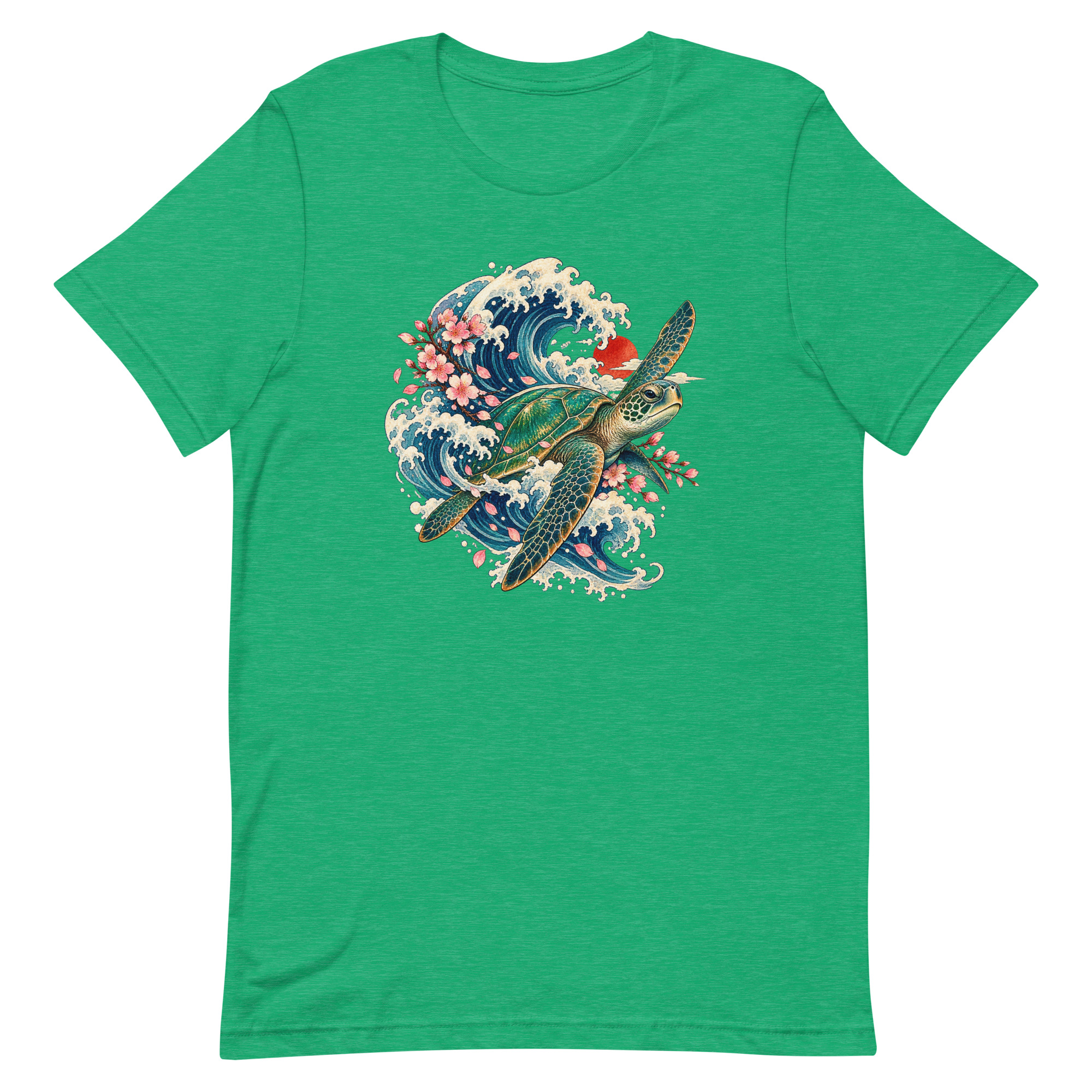 Sea Turtle Great Wave Sakura Japanese Art, Japanese Art Tee, Mythology Gift - Image 23