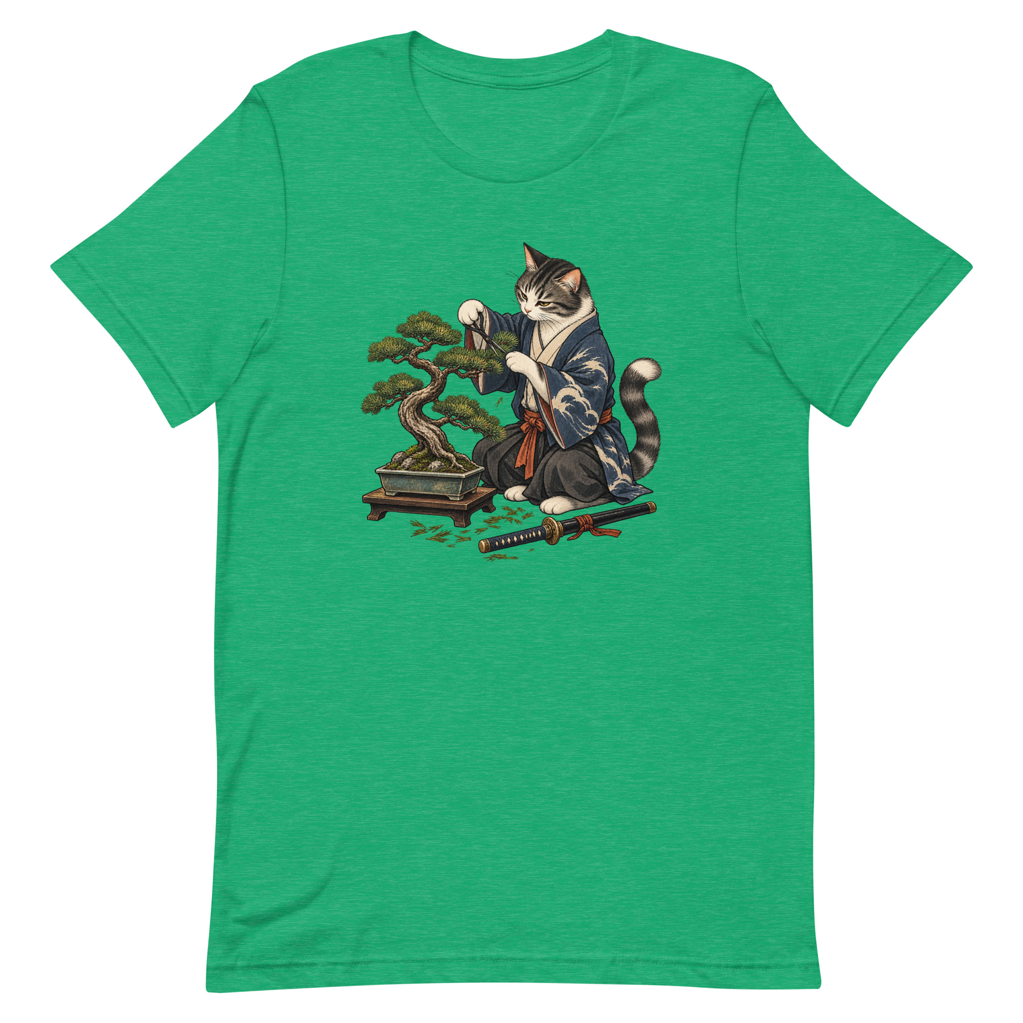 Samurai Cat Bonsai Dojo Japanese Art, Japanese Art Tee, Mythology Gift - Image 23