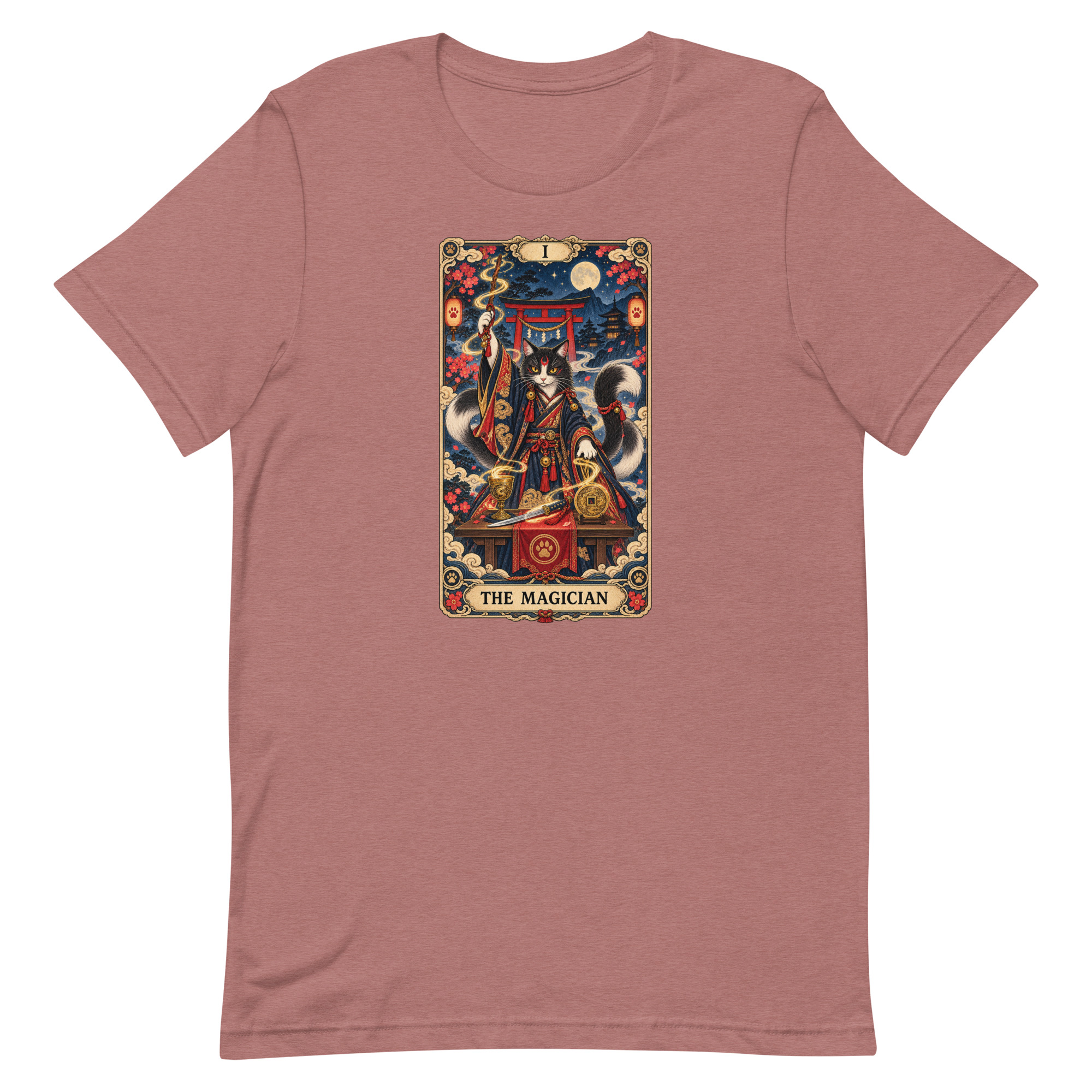 The Magician Bakeneko Cat Tarot Japanese Yokai Art, Japanese Art Tee, Mythology Gift - Image 22