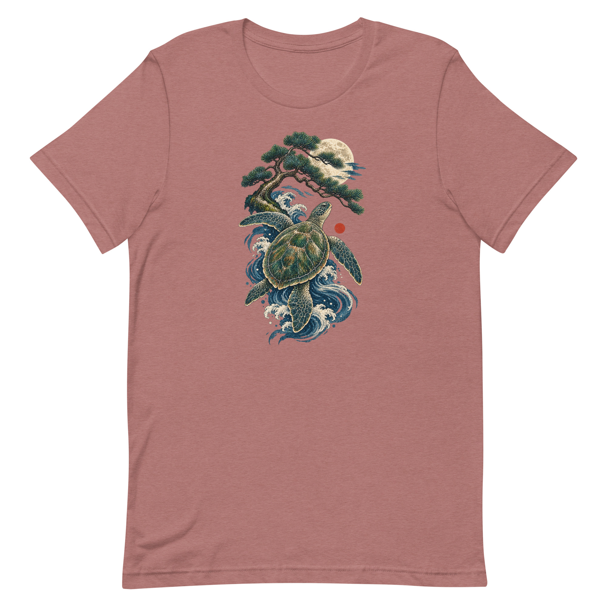 Ancient Sea Turtle Pine Moon Japanese Art, Japanese Art Tee, Mythology Gift - Image 22