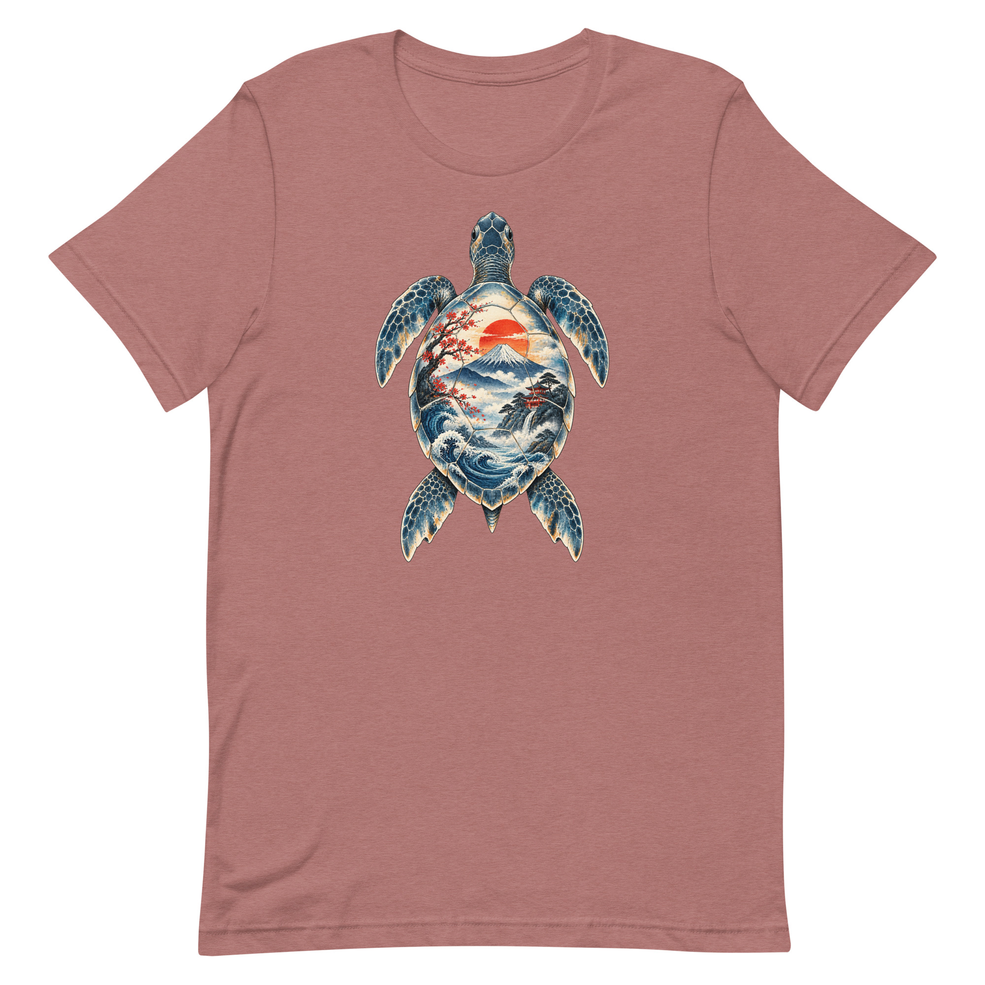 Sea Turtle Mount Fuji Sunrise Japanese Art, Japanese Art Tee, Mythology Gift - Image 24