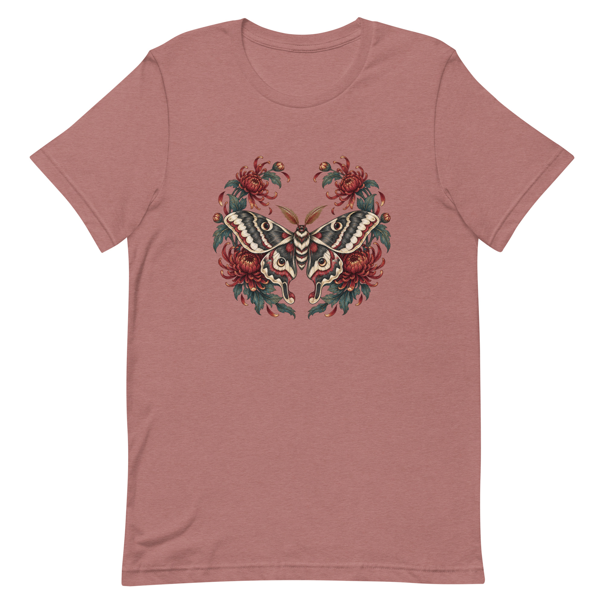 Japanese Moth Chrysanthemum Enso Ink Art, Japanese Art Tee, Mythology Gift - Image 24