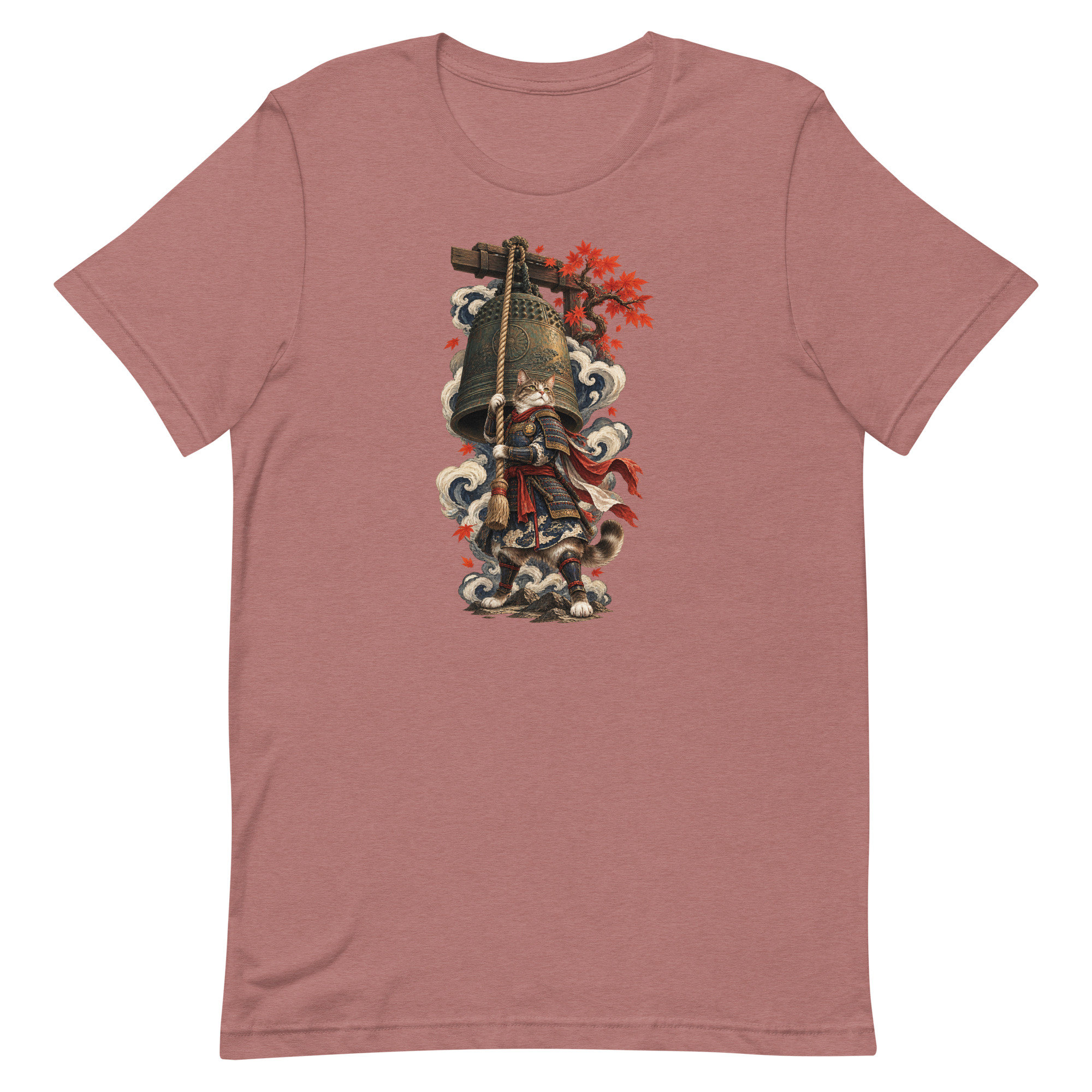 Samurai Cat Temple Bell Guardian Japanese Art, Japanese Art Tee, Mythology Gift - Image 24