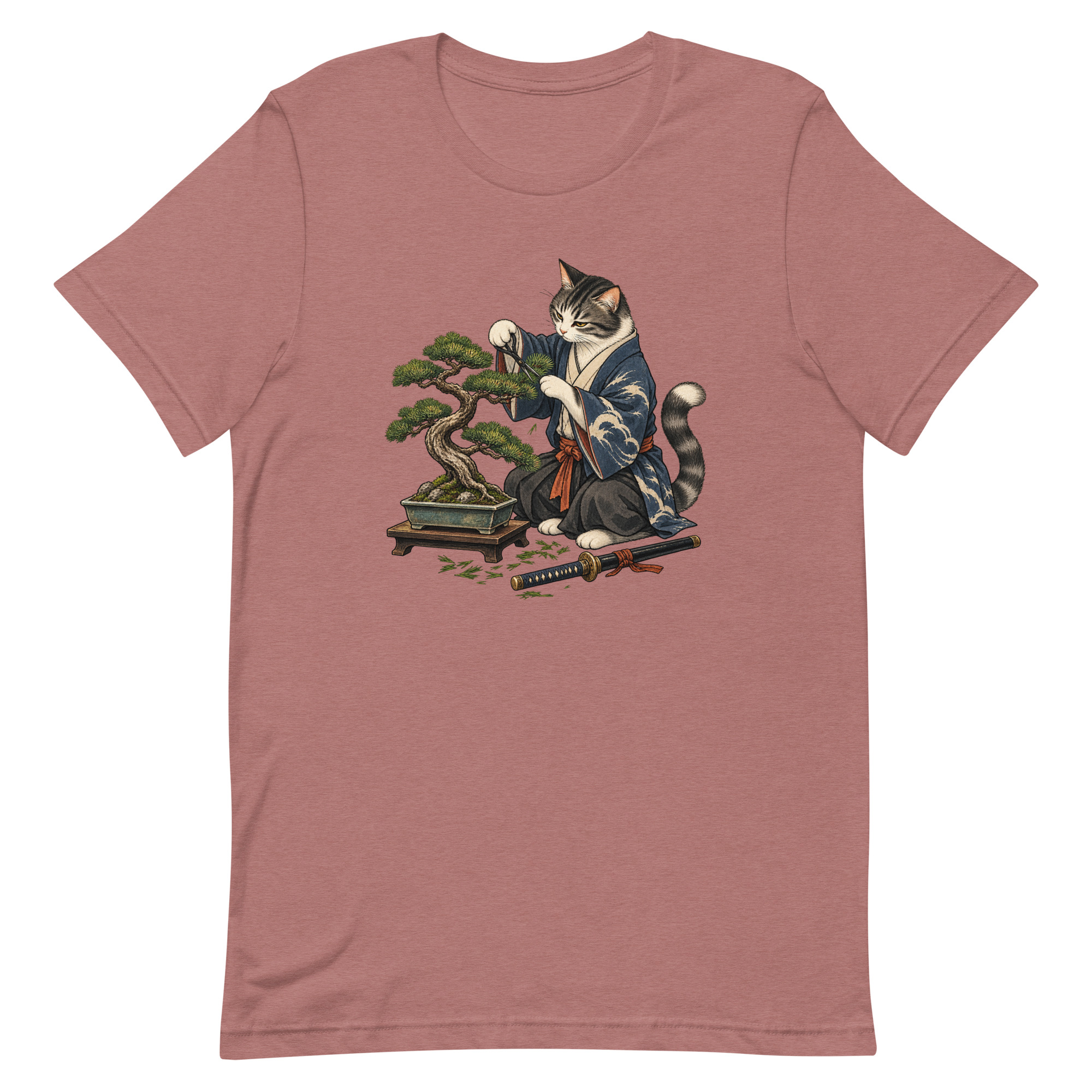 Samurai Cat Bonsai Dojo Japanese Art, Japanese Art Tee, Mythology Gift - Image 24