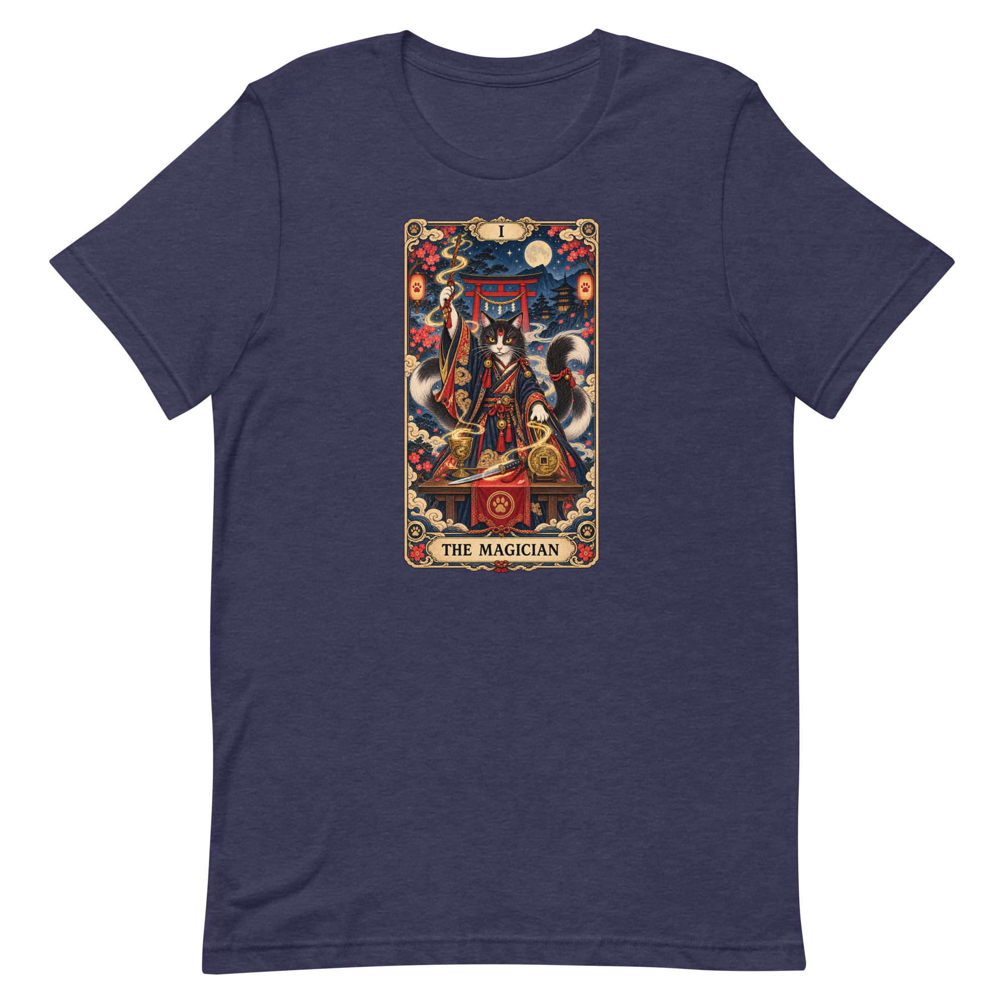 The Magician Bakeneko Cat Tarot Japanese Yokai Art, Japanese Art Tee, Mythology Gift - Image 23