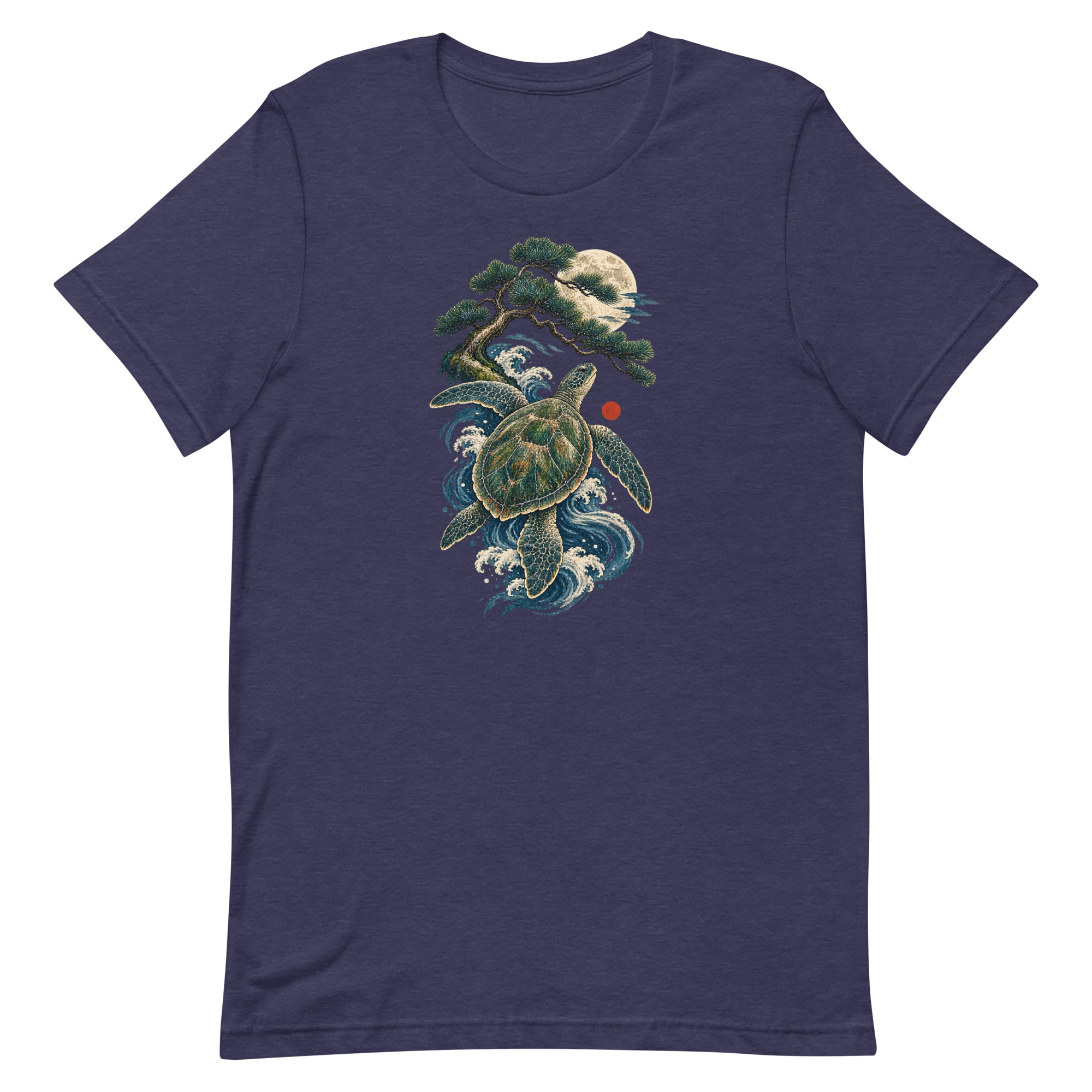Ancient Sea Turtle Pine Moon Japanese Art, Japanese Art Tee, Mythology Gift - Image 23