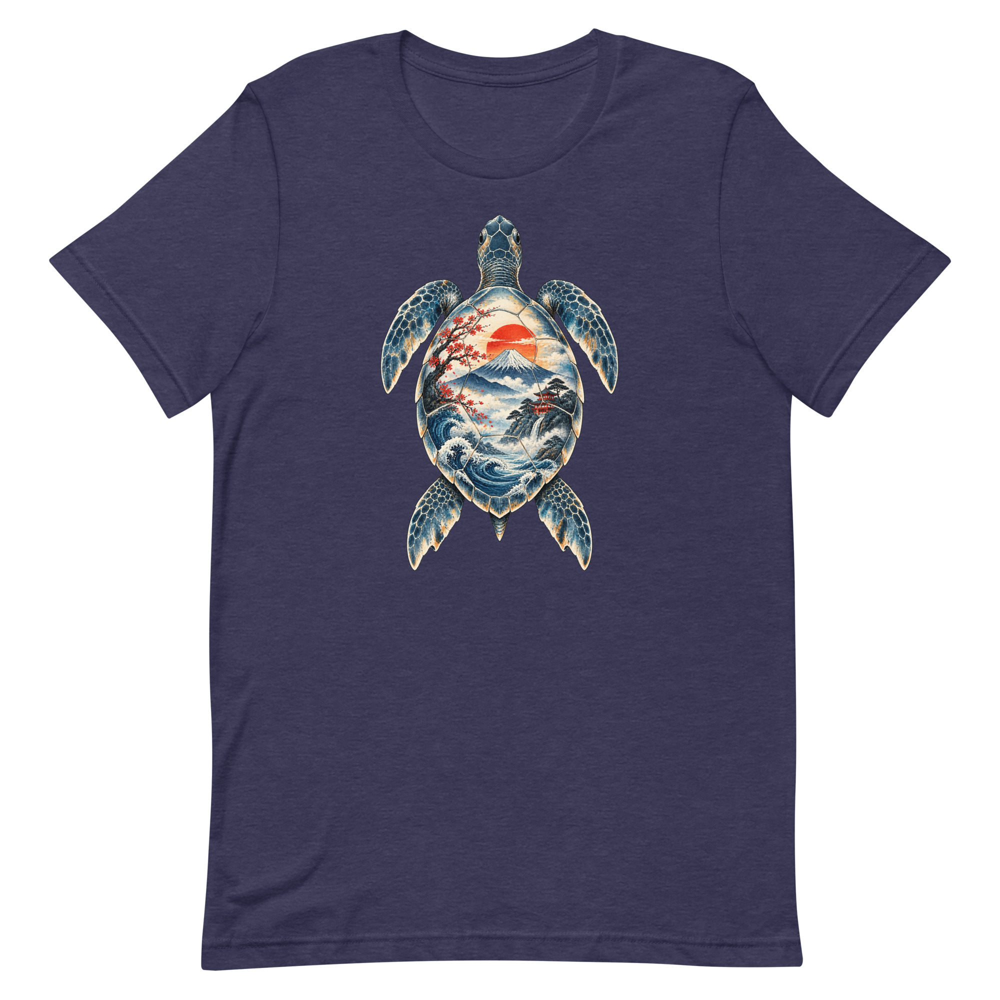 Sea Turtle Mount Fuji Sunrise Japanese Art, Japanese Art Tee, Mythology Gift - Image 25