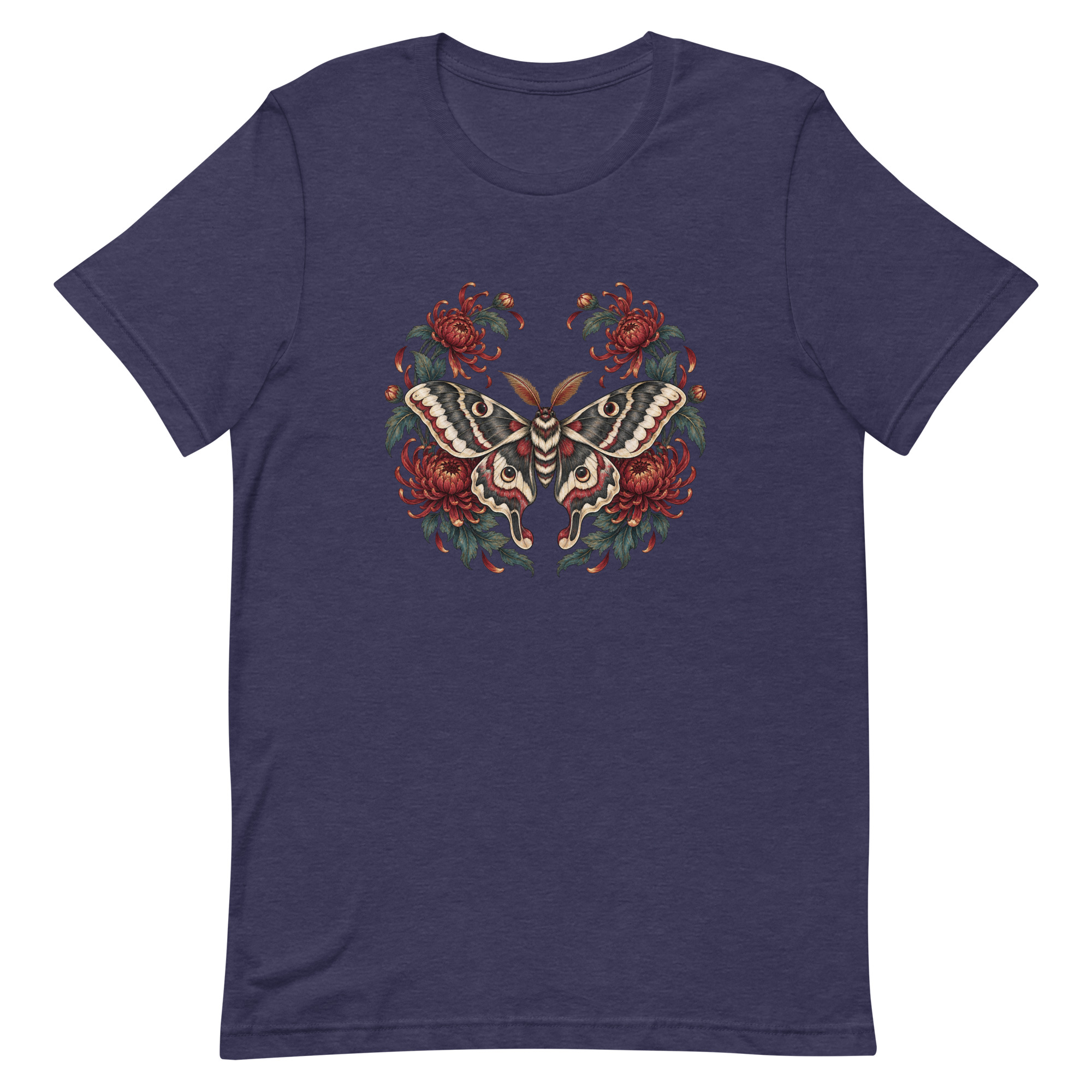 Japanese Moth Chrysanthemum Enso Ink Art, Japanese Art Tee, Mythology Gift - Image 25