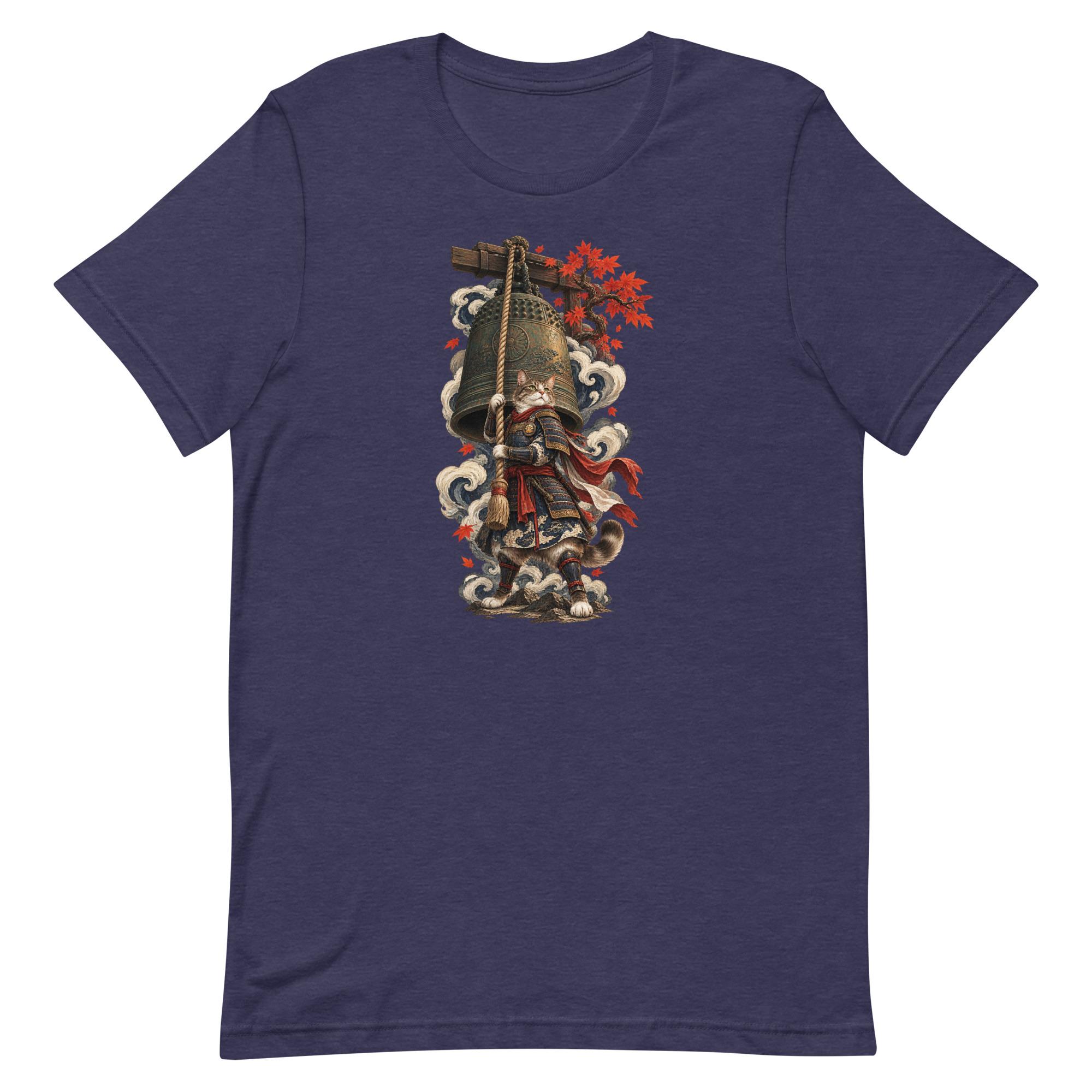 Samurai Cat Temple Bell Guardian Japanese Art, Japanese Art Tee, Mythology Gift - Image 25
