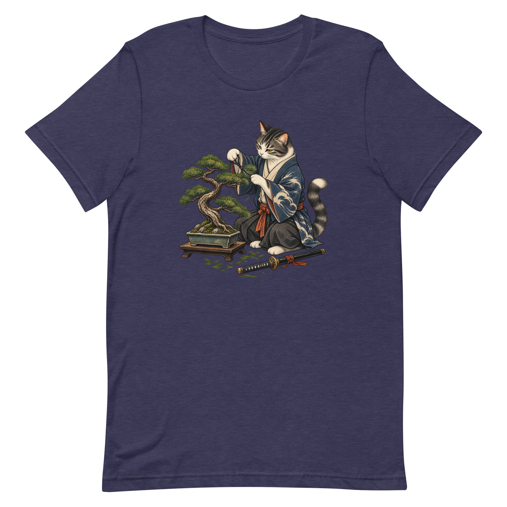 Samurai Cat Bonsai Dojo Japanese Art, Japanese Art Tee, Mythology Gift - Image 25