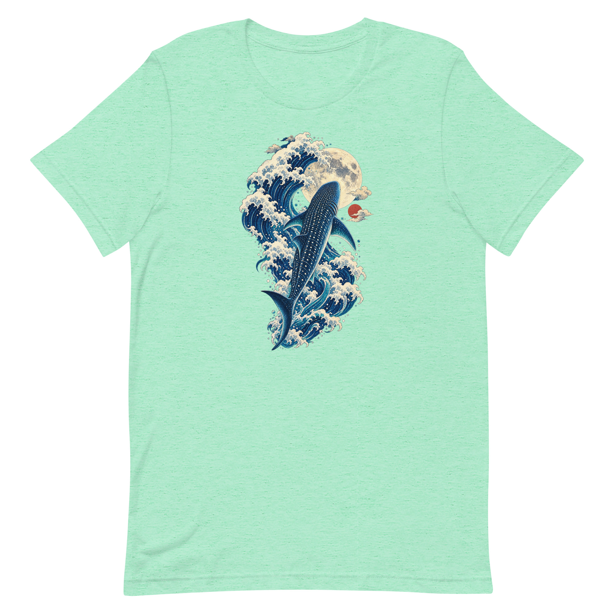 Whale Shark Great Wave Moon Japanese Art, Japanese Art Tee, Mythology Gift - Image 24