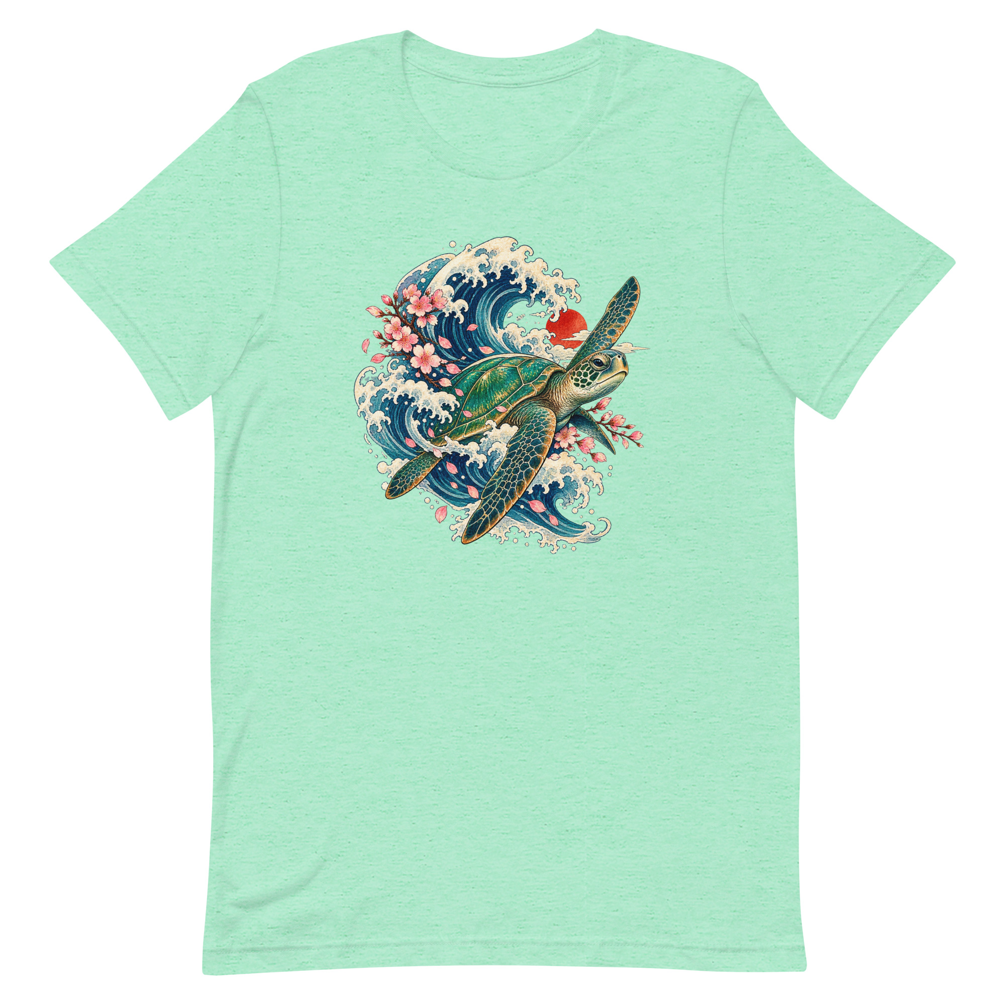 Sea Turtle Great Wave Sakura Japanese Art, Japanese Art Tee, Mythology Gift - Image 26