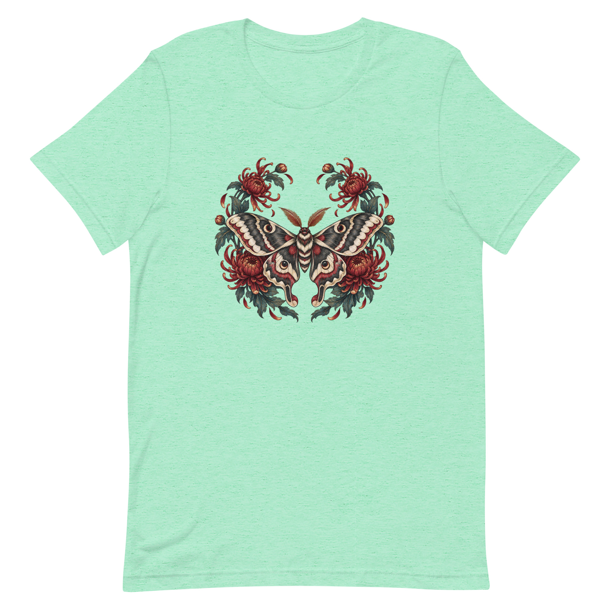 Japanese Moth Chrysanthemum Enso Ink Art, Japanese Art Tee, Mythology Gift - Image 26