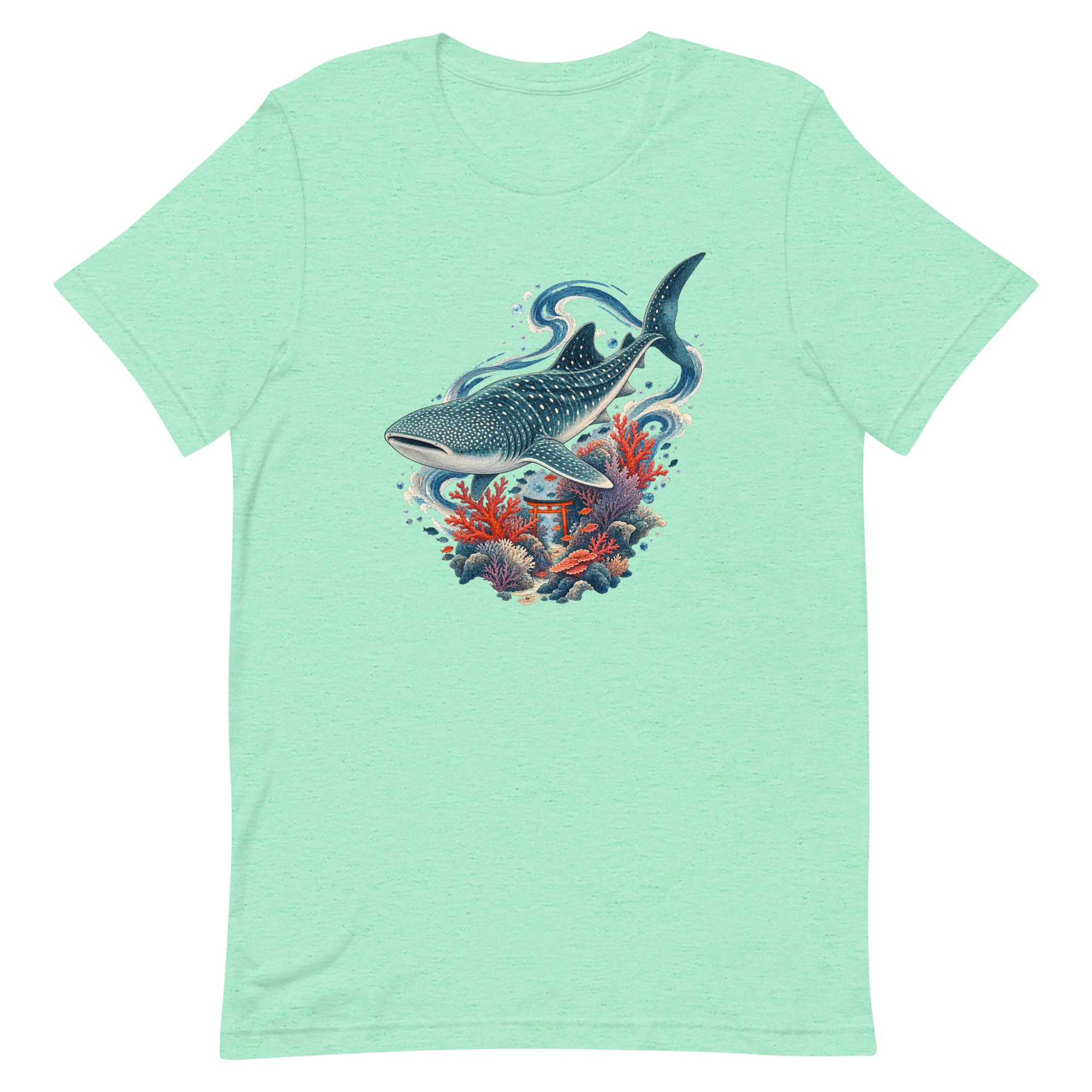 Whale Shark Torii Coral Garden Japanese Art, Japanese Art Tee, Mythology Gift - Image 26
