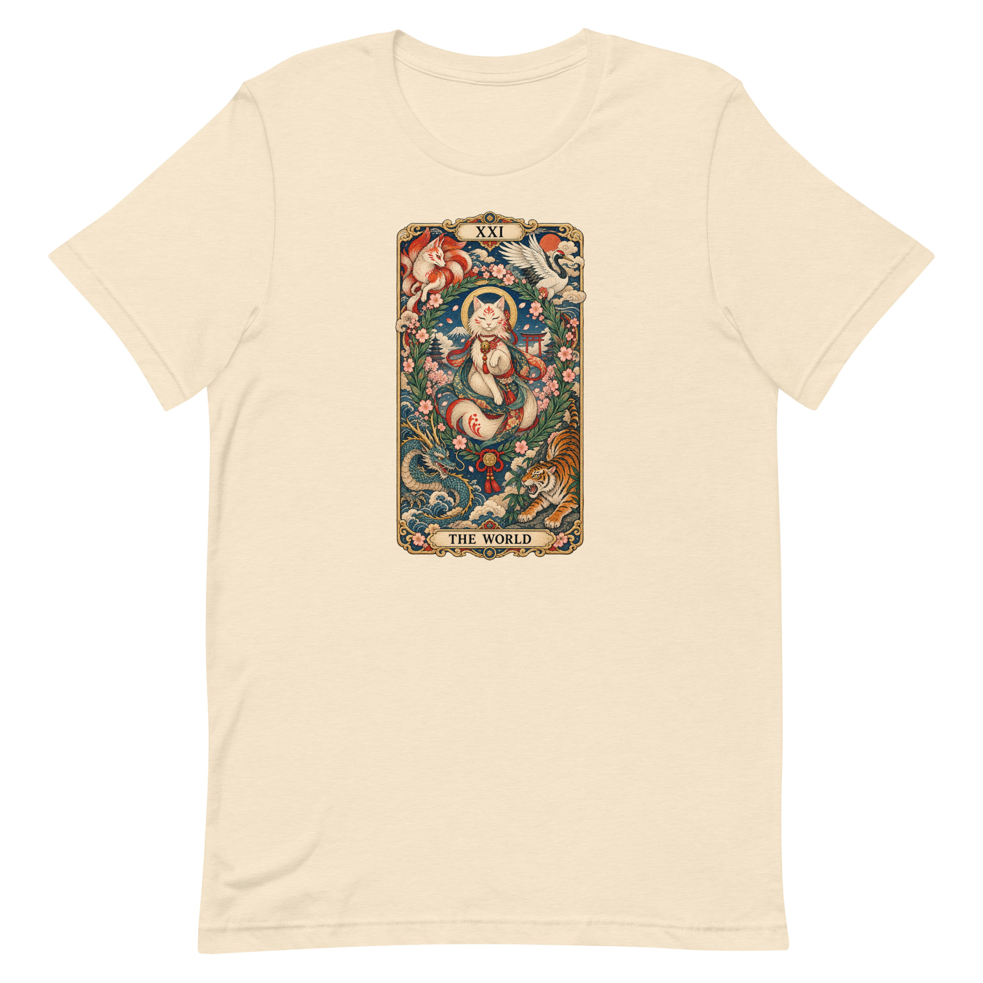The World Shrine Cat Tarot Japanese Art T-Shirt - Image 86