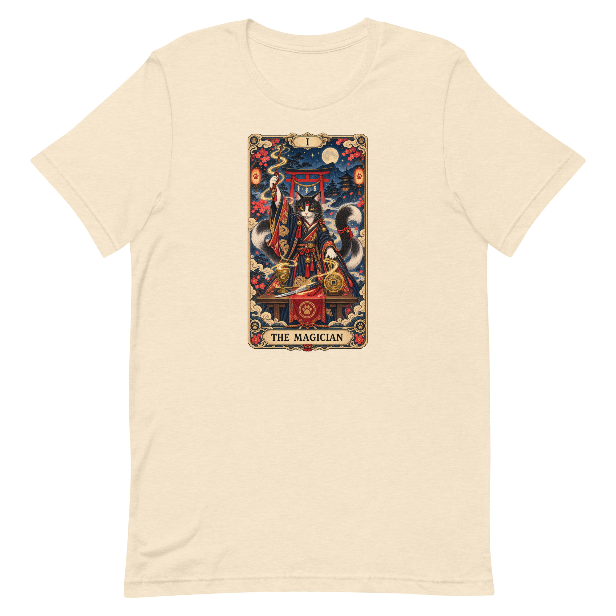 The Magician Bakeneko Cat Tarot Japanese Yokai Art, Japanese Art Tee, Mythology Gift - Image 86