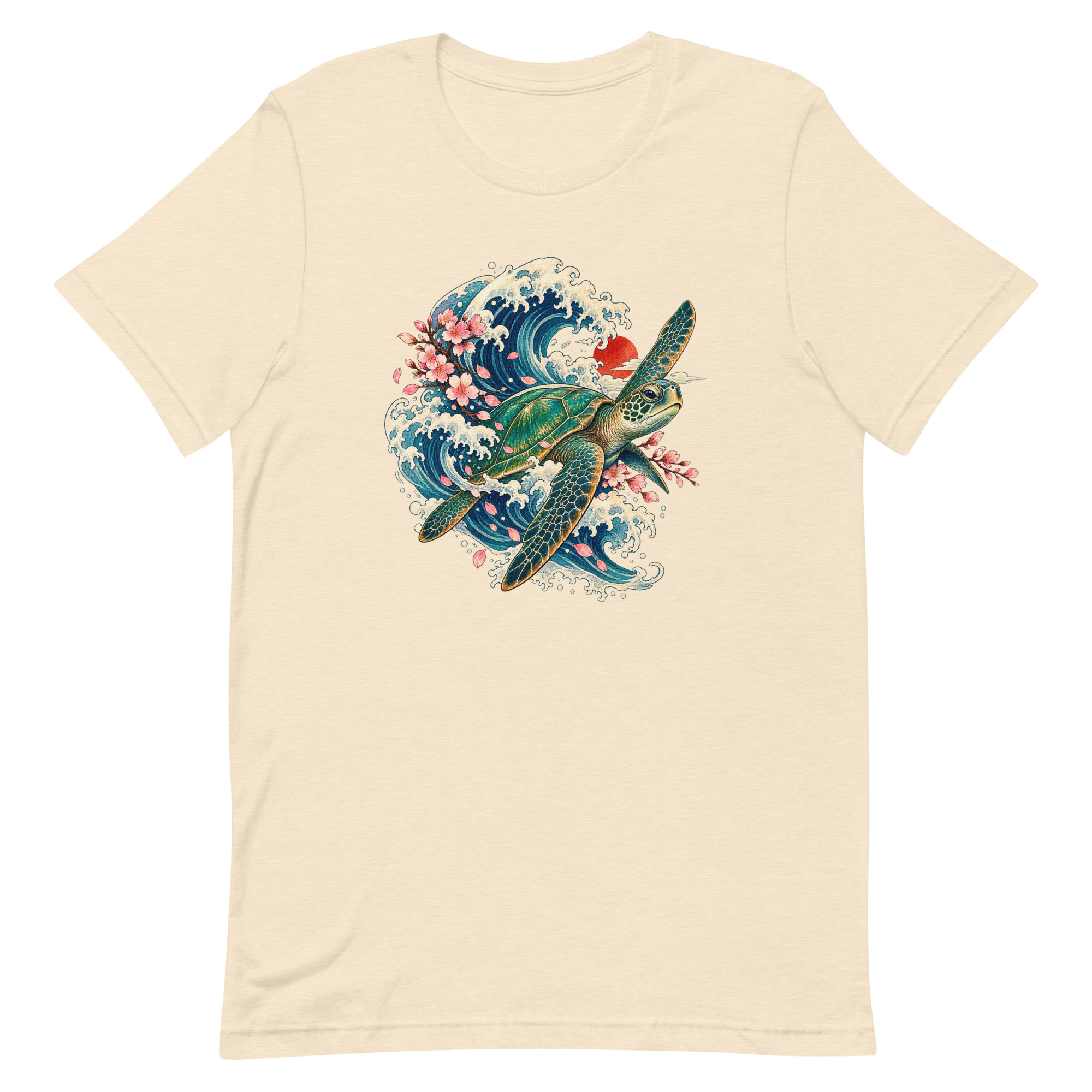Sea Turtle Great Wave Sakura Japanese Art, Japanese Art Tee, Mythology Gift - Image 88