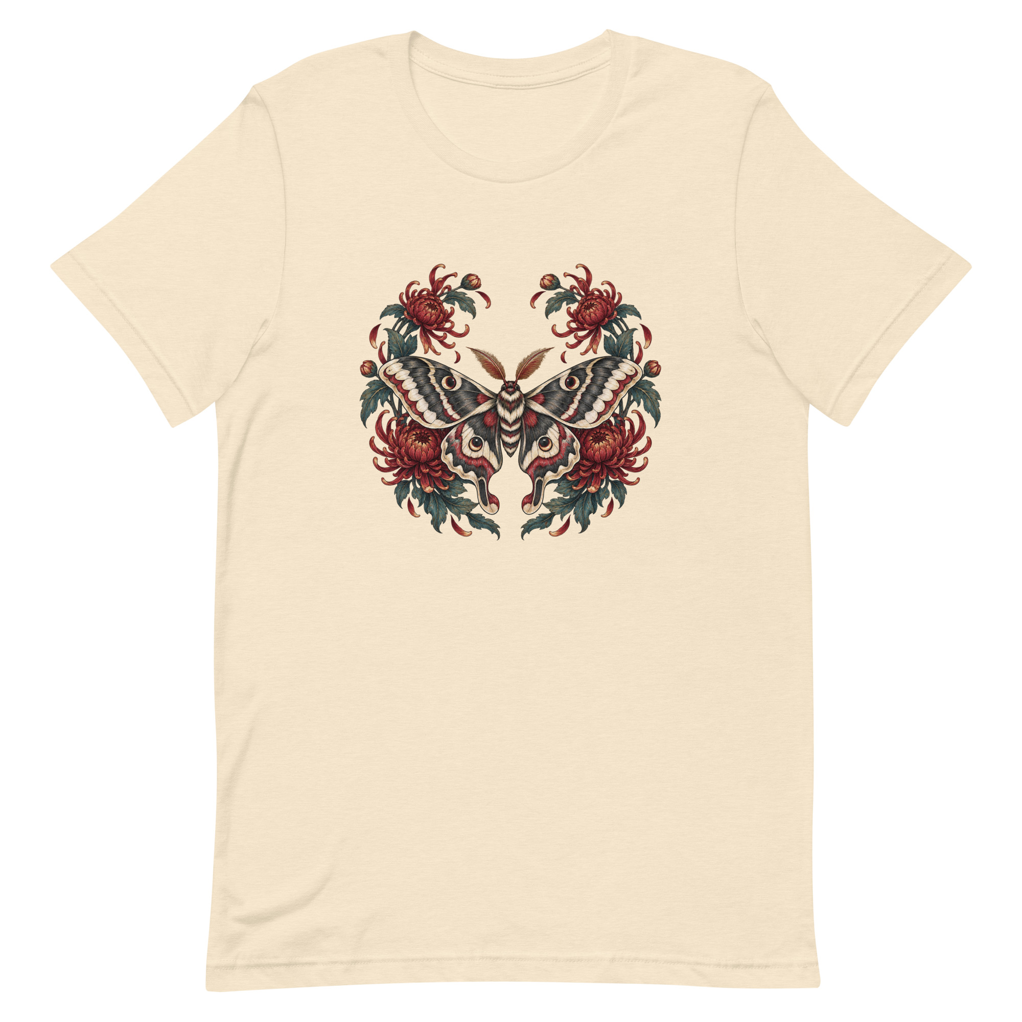 Japanese Moth Chrysanthemum Enso Ink Art, Japanese Art Tee, Mythology Gift - Image 88