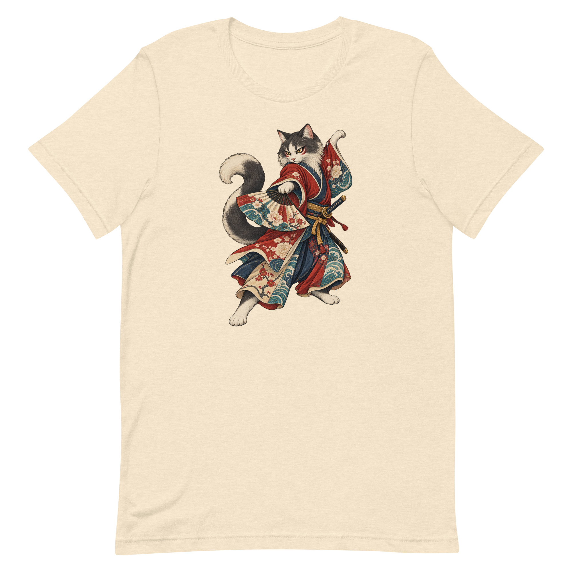 Samurai Cat Kabuki Fan Japanese Warrior Art, Japanese Art Tee, Mythology Gift - Image 88