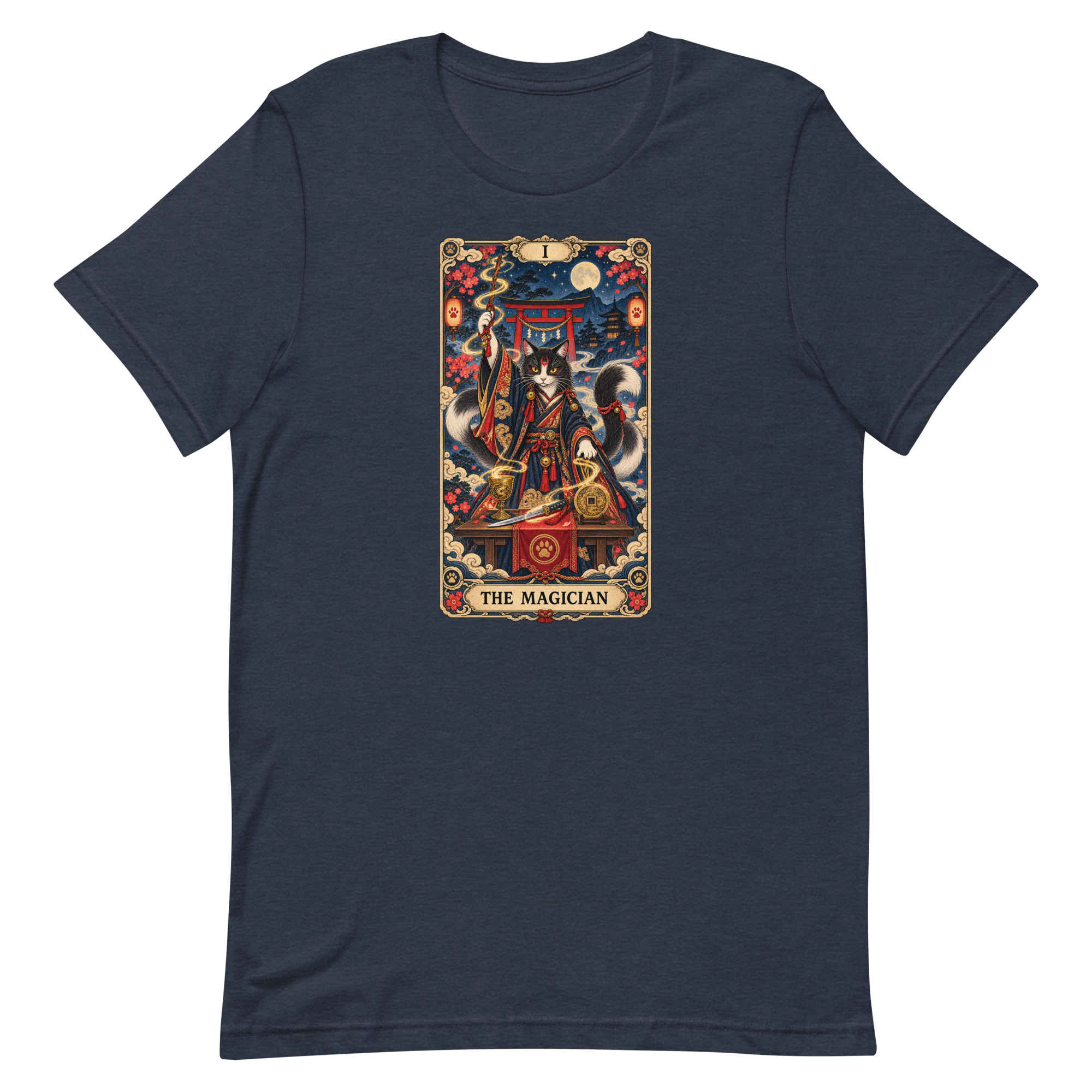 The Magician Bakeneko Cat Tarot Japanese Yokai Art, Japanese Art Tee, Mythology Gift - Image 25