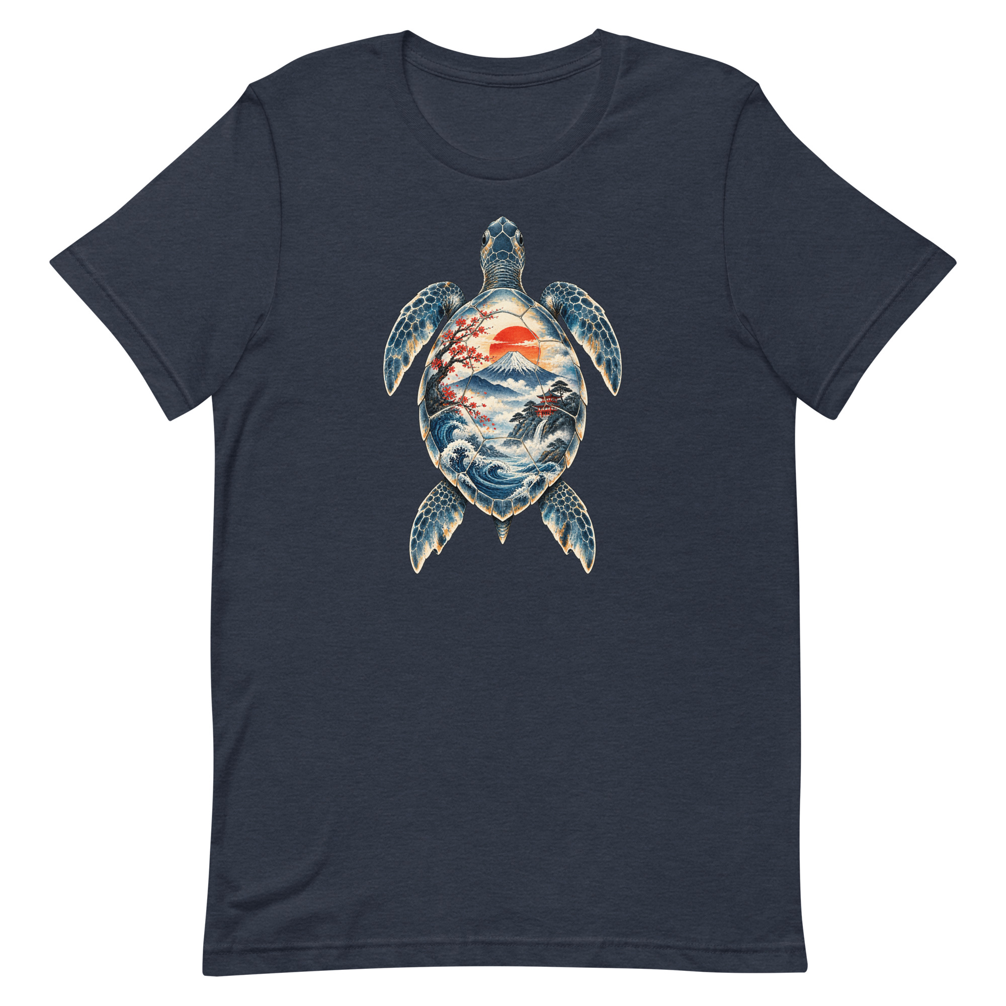 Sea Turtle Mount Fuji Sunrise Japanese Art, Japanese Art Tee, Mythology Gift - Image 27
