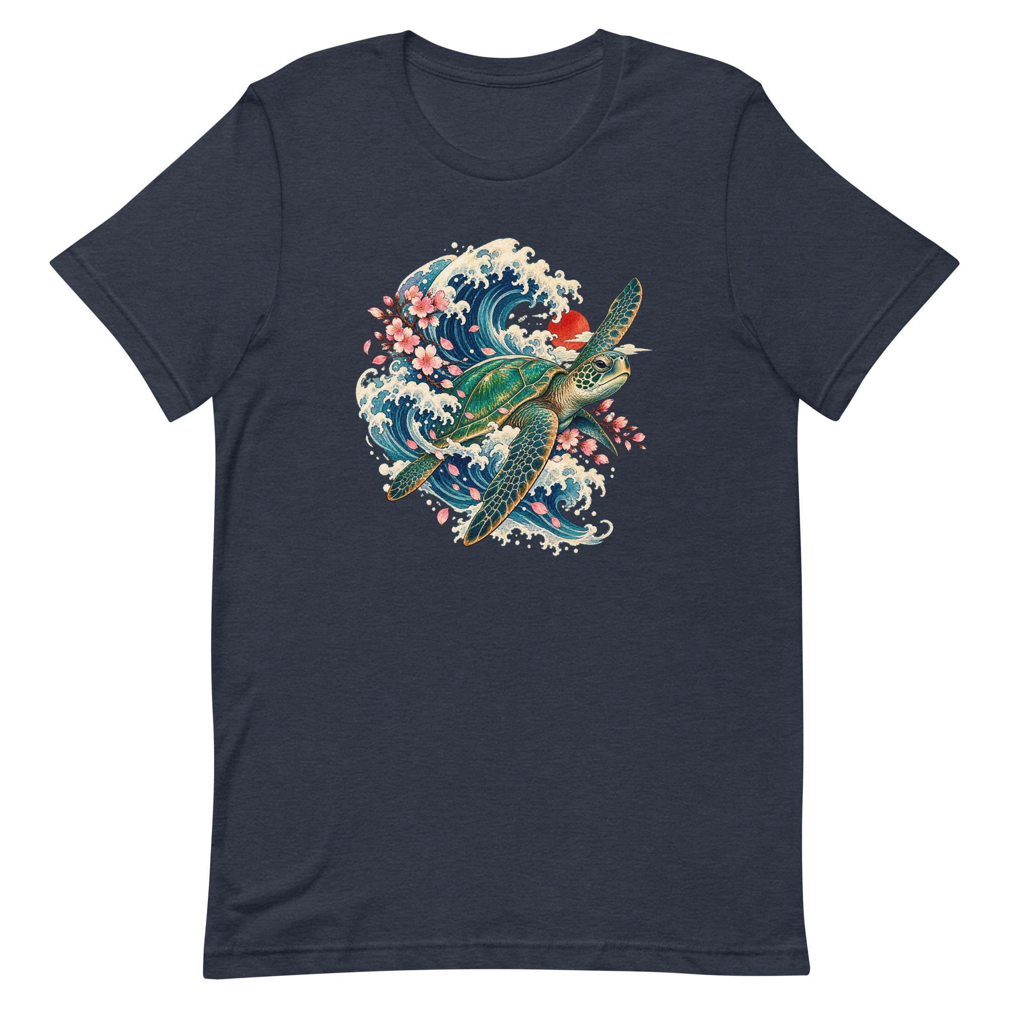 Sea Turtle Great Wave Sakura Japanese Art, Japanese Art Tee, Mythology Gift - Image 27