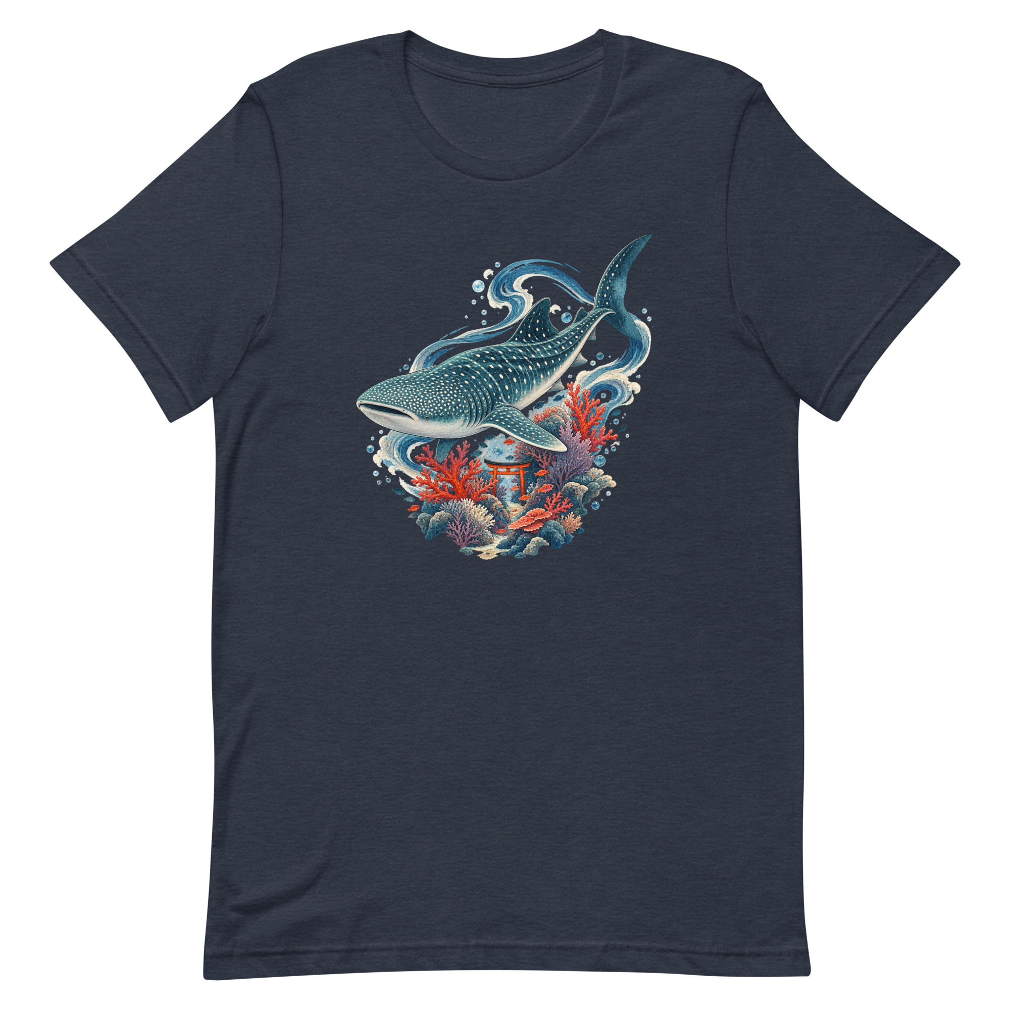 Whale Shark Torii Coral Garden Japanese Art, Japanese Art Tee, Mythology Gift - Image 27