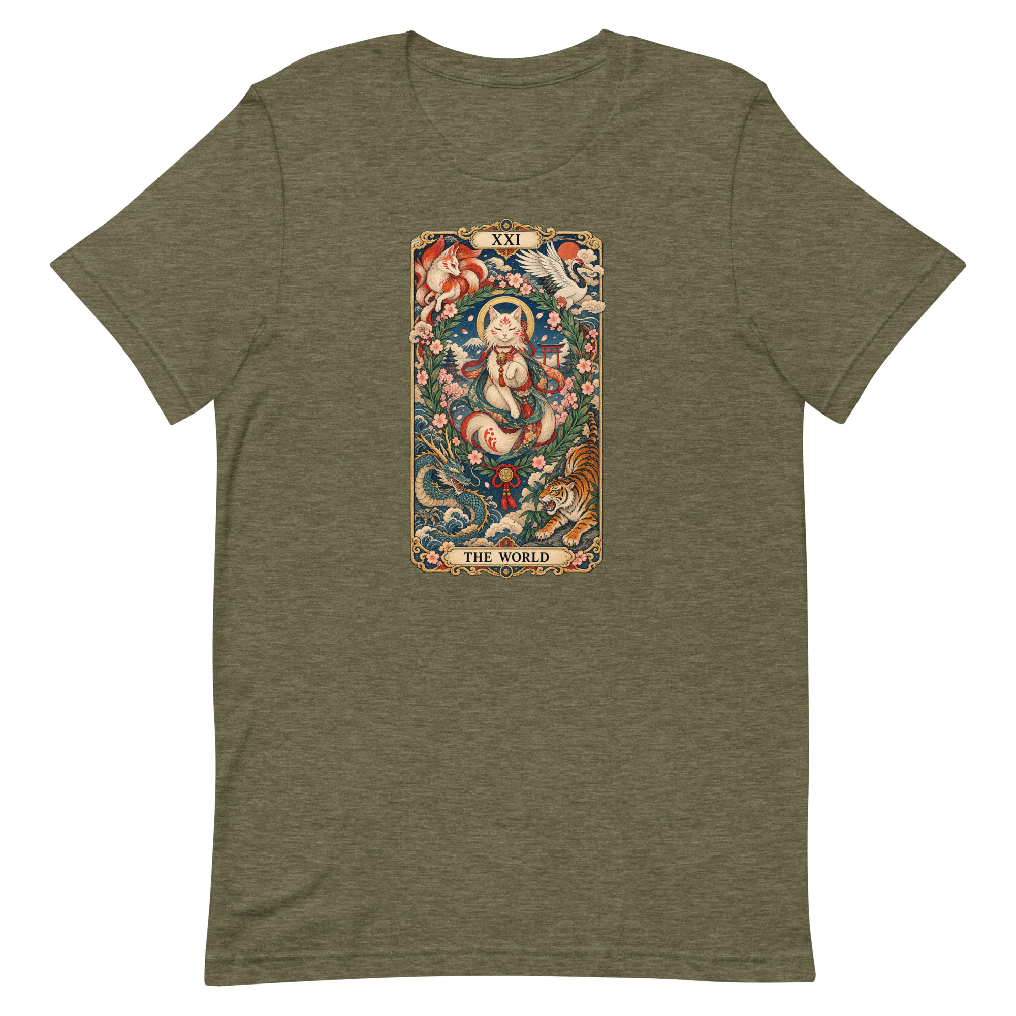The World Shrine Cat Tarot Japanese Art T-Shirt - Image 70
