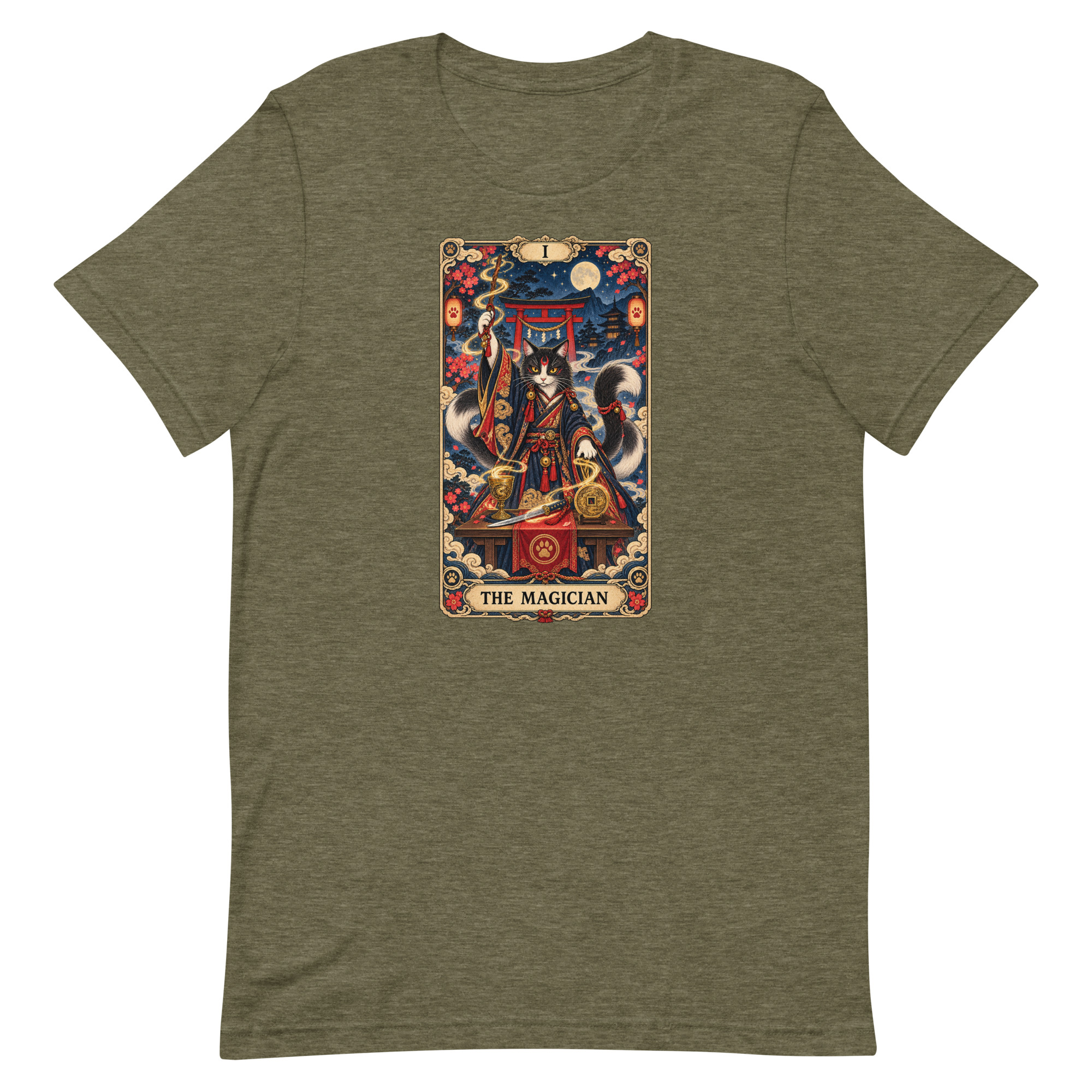The Magician Bakeneko Cat Tarot Japanese Yokai Art, Japanese Art Tee, Mythology Gift - Image 70