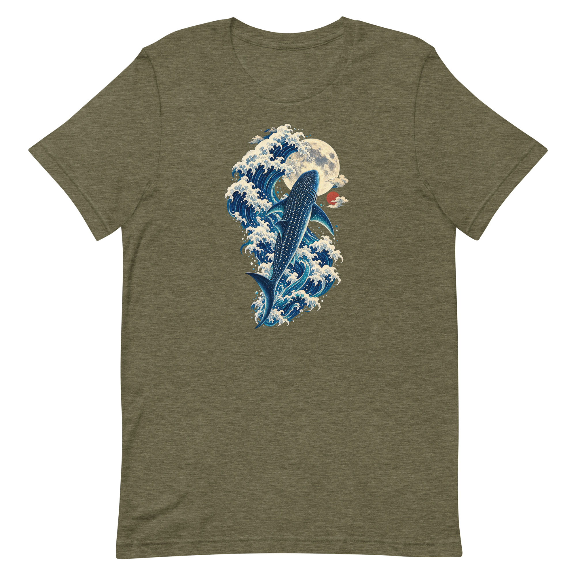 Whale Shark Great Wave Moon Japanese Art, Japanese Art Tee, Mythology Gift - Image 70