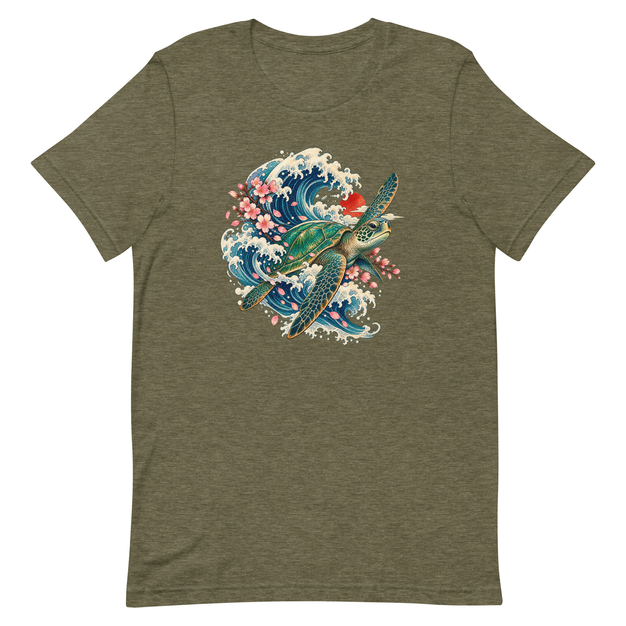 Sea Turtle Great Wave Sakura Japanese Art, Japanese Art Tee, Mythology Gift - Image 72