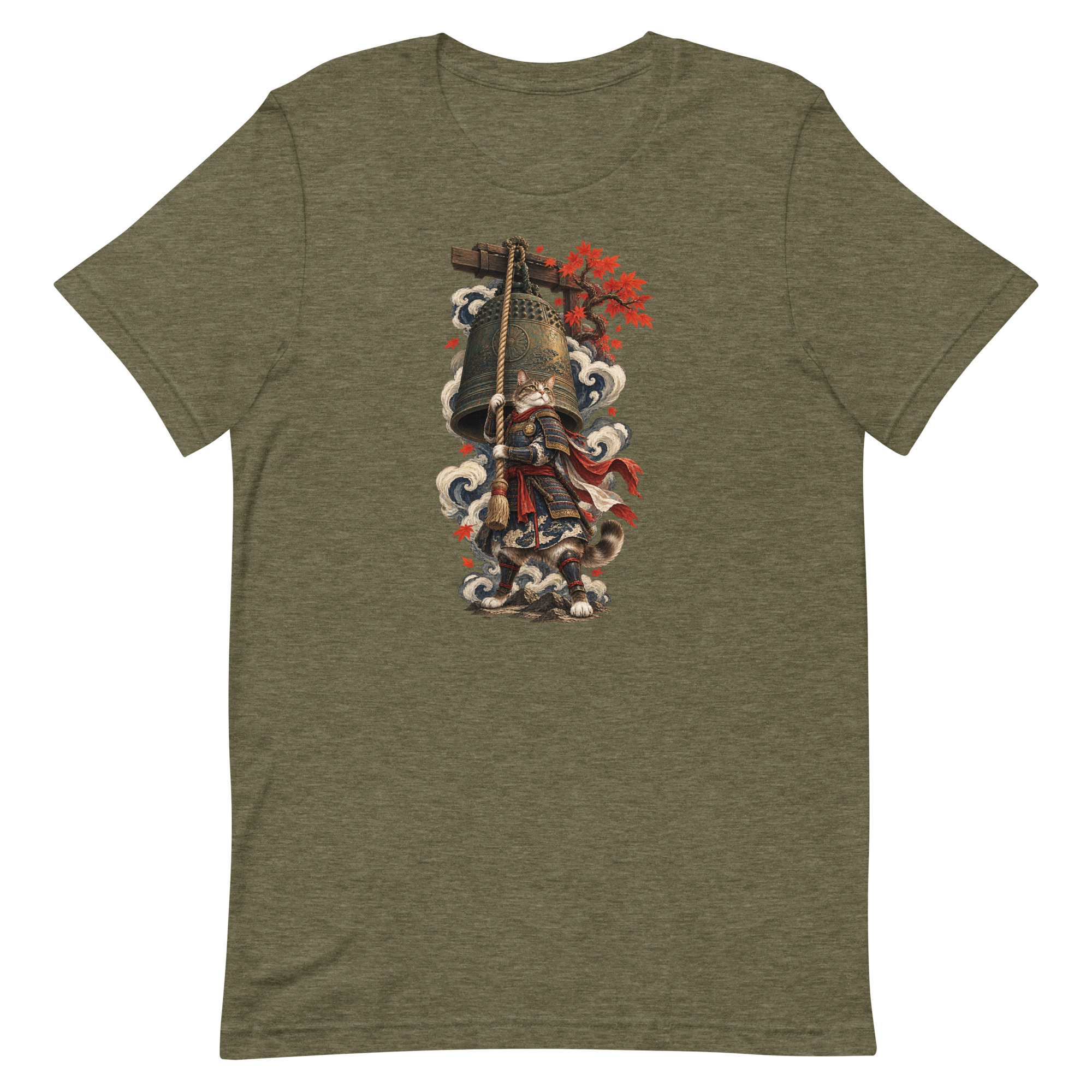 Samurai Cat Temple Bell Guardian Japanese Art, Japanese Art Tee, Mythology Gift - Image 72