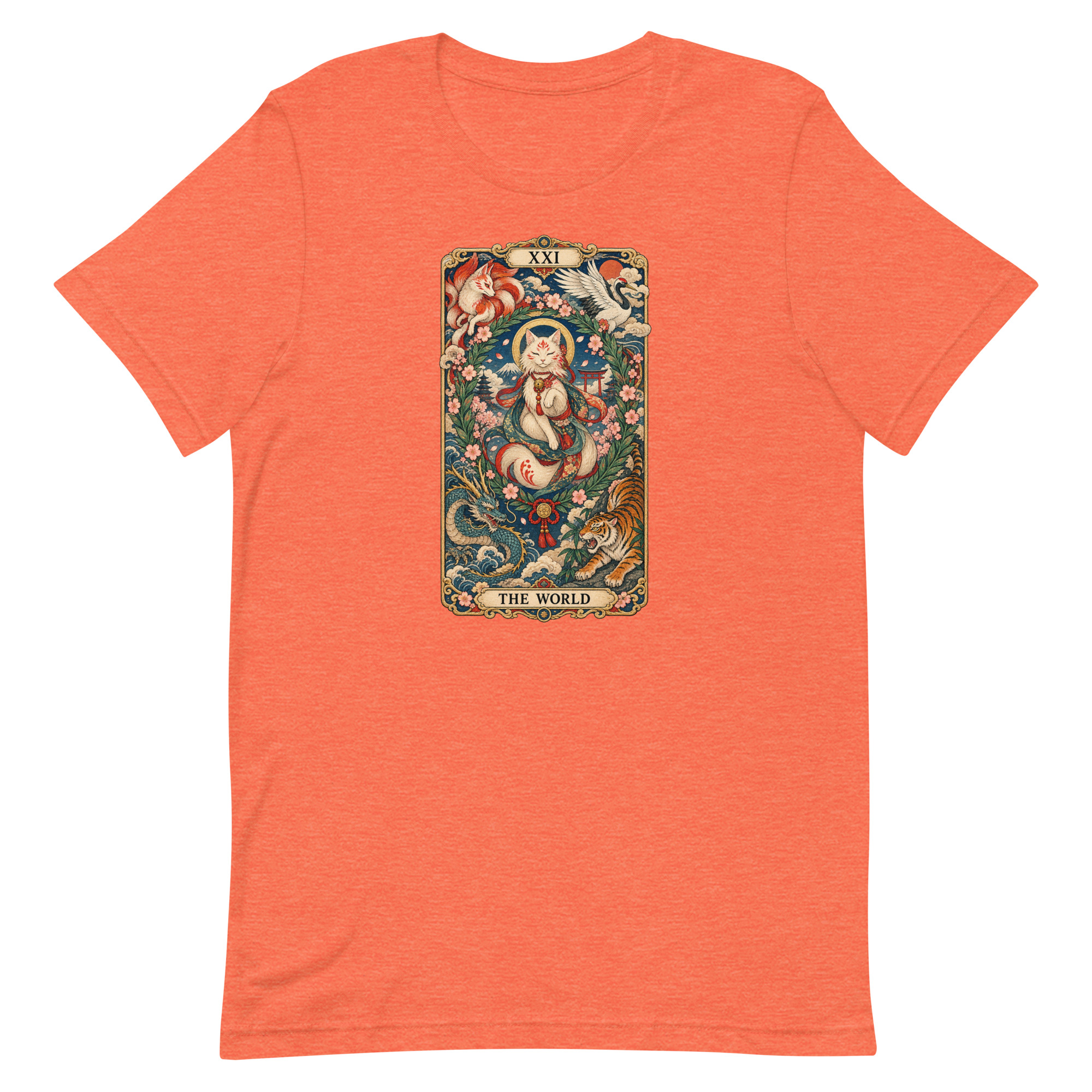 The World Shrine Cat Tarot Japanese Art T-Shirt - Image 26