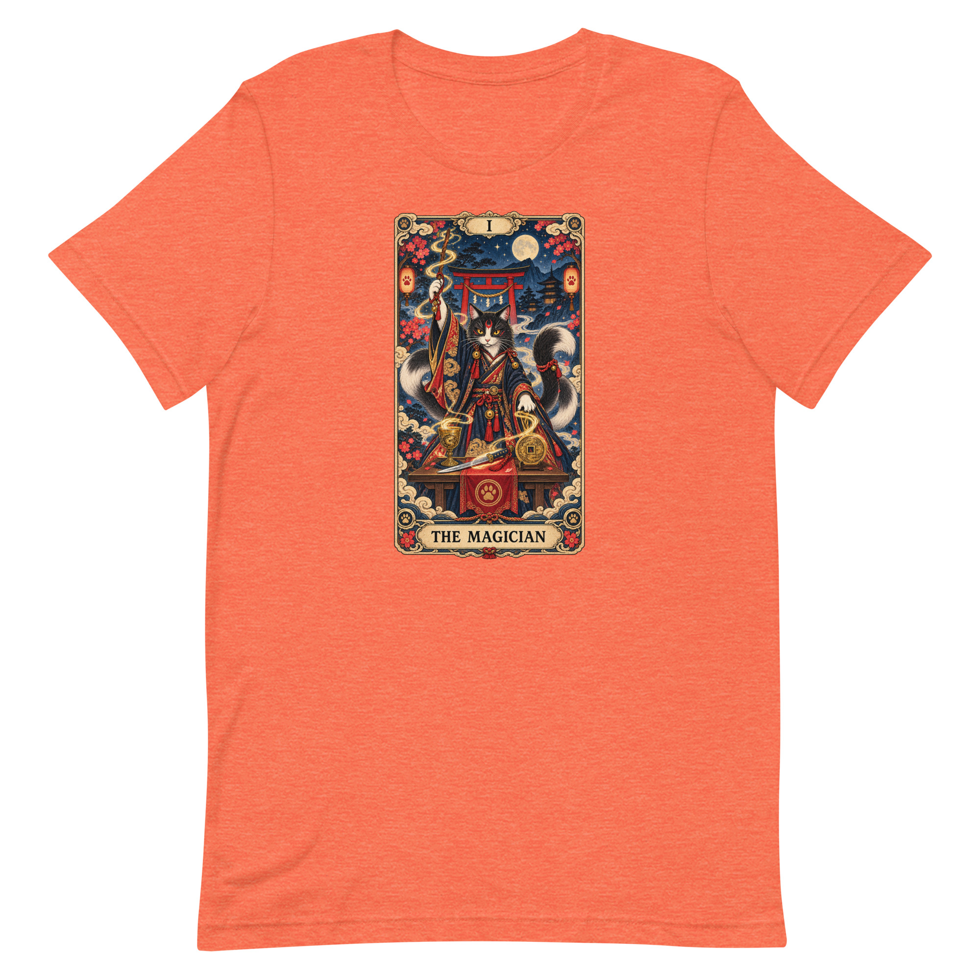 The Magician Bakeneko Cat Tarot Japanese Yokai Art, Japanese Art Tee, Mythology Gift - Image 26