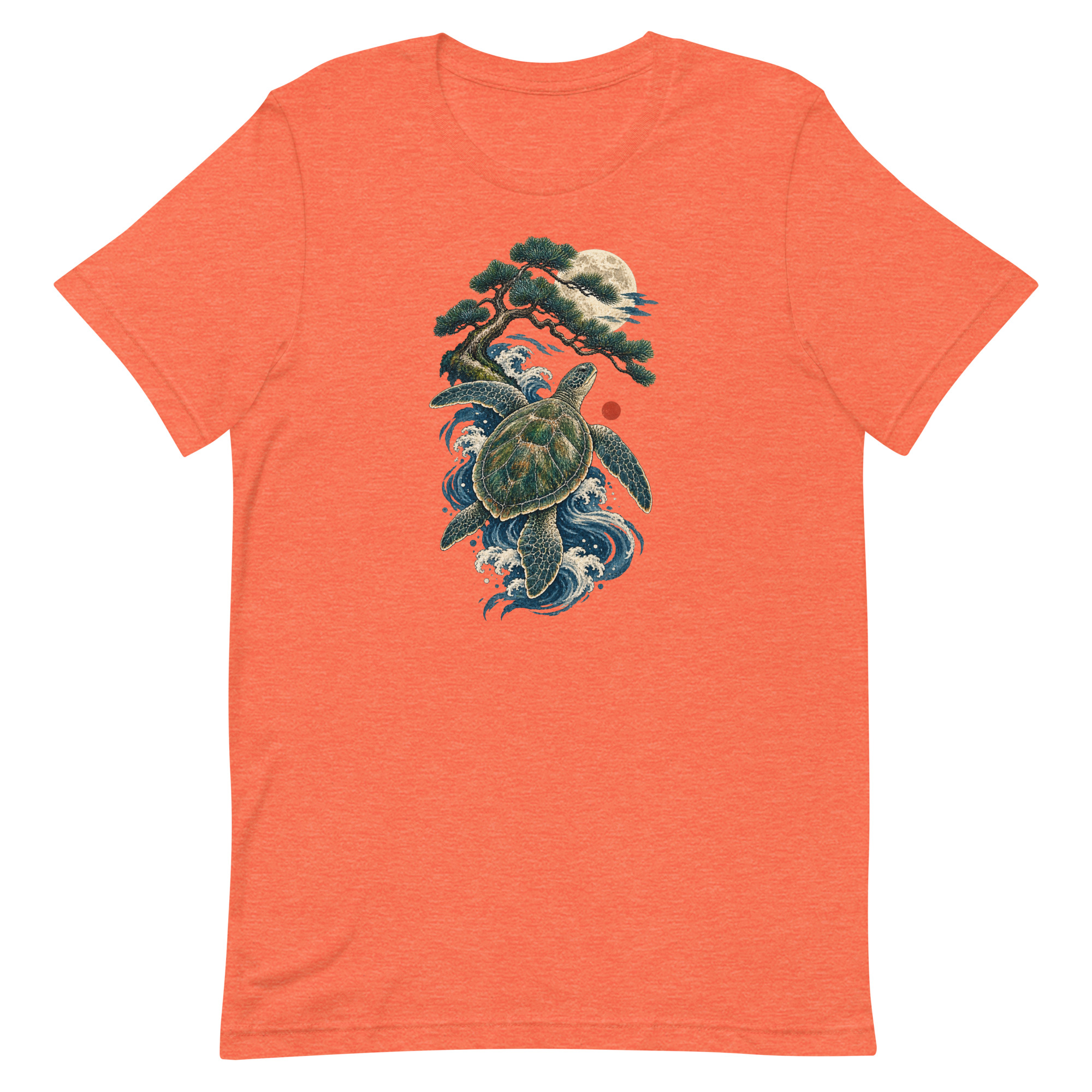 Ancient Sea Turtle Pine Moon Japanese Art, Japanese Art Tee, Mythology Gift - Image 26