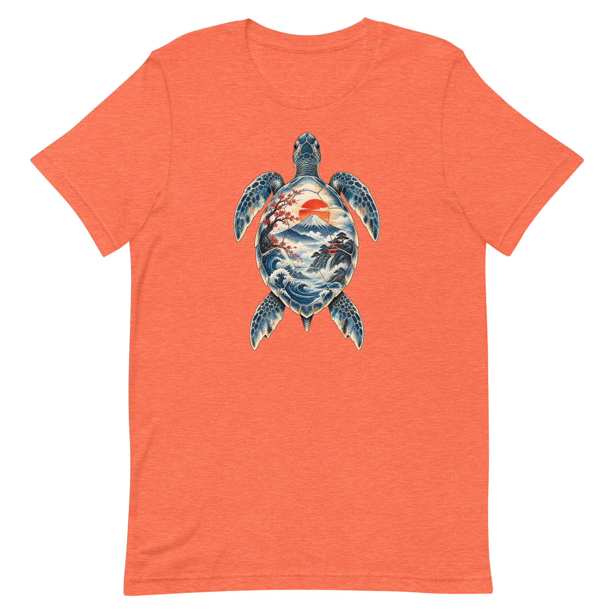 Sea Turtle Mount Fuji Sunrise Japanese Art, Japanese Art Tee, Mythology Gift - Image 28
