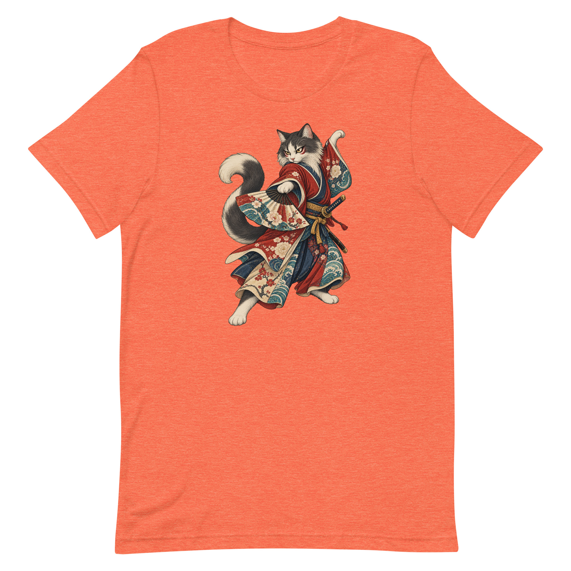 Samurai Cat Kabuki Fan Japanese Warrior Art, Japanese Art Tee, Mythology Gift - Image 28
