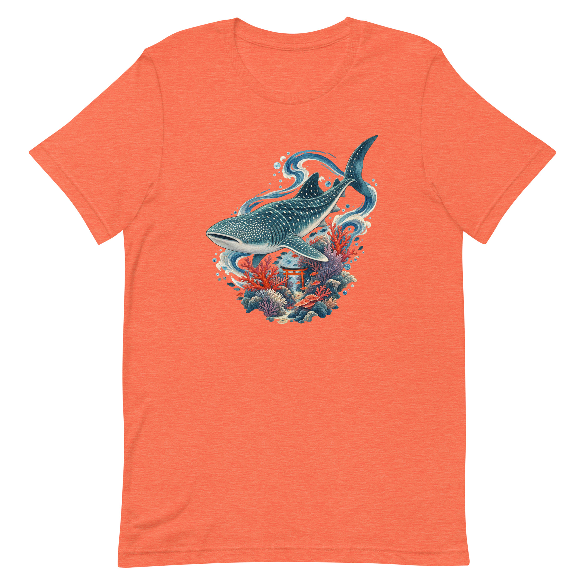 Whale Shark Torii Coral Garden Japanese Art, Japanese Art Tee, Mythology Gift - Image 28