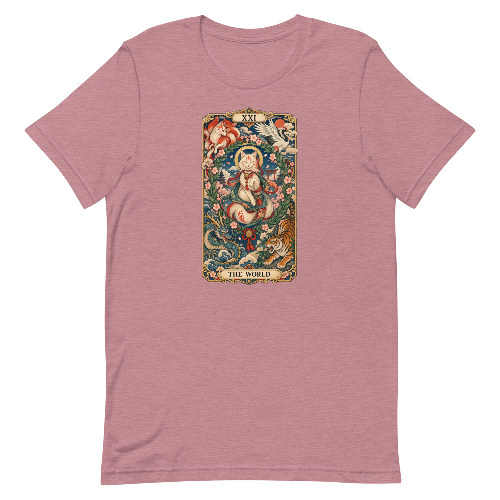 The World Shrine Cat Tarot Japanese Art T-Shirt - Image 27