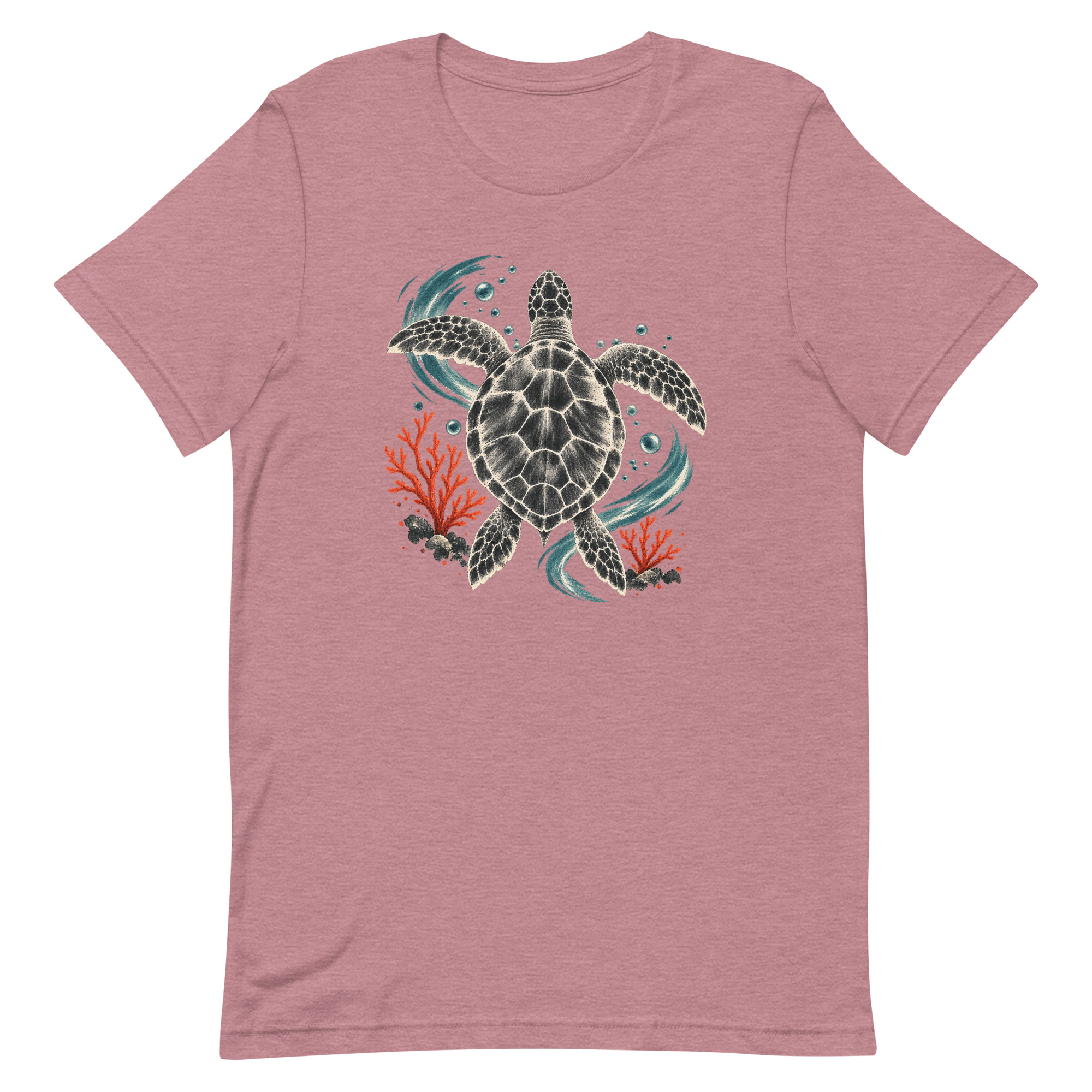 Gyotaku Sea Turtle Coral Japanese Print Art, Japanese Art Tee, Mythology Gift - Image 29