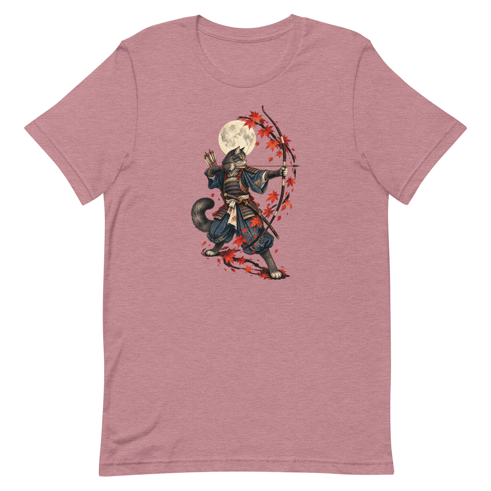 Samurai Cat Archer Maple Moon Japanese Art, Japanese Art Tee, Mythology Gift - Image 29