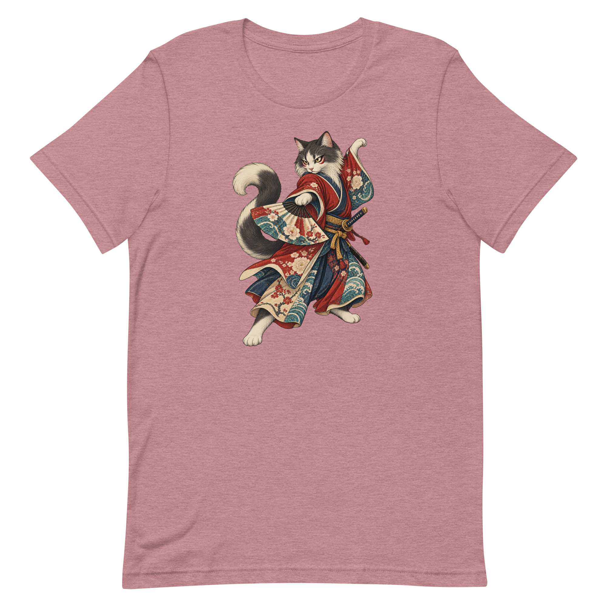 Samurai Cat Kabuki Fan Japanese Warrior Art, Japanese Art Tee, Mythology Gift - Image 29