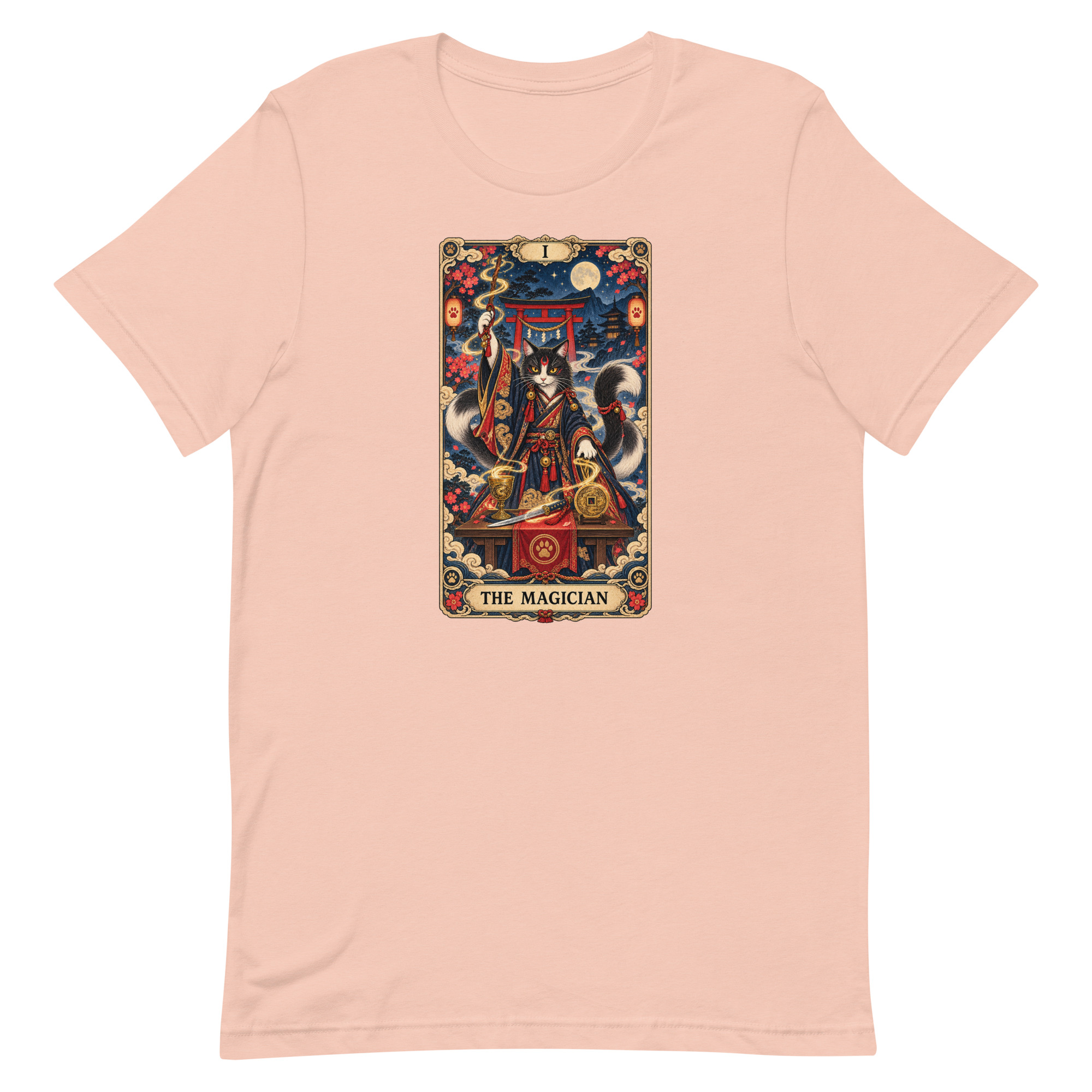 The Magician Bakeneko Cat Tarot Japanese Yokai Art, Japanese Art Tee, Mythology Gift - Image 28