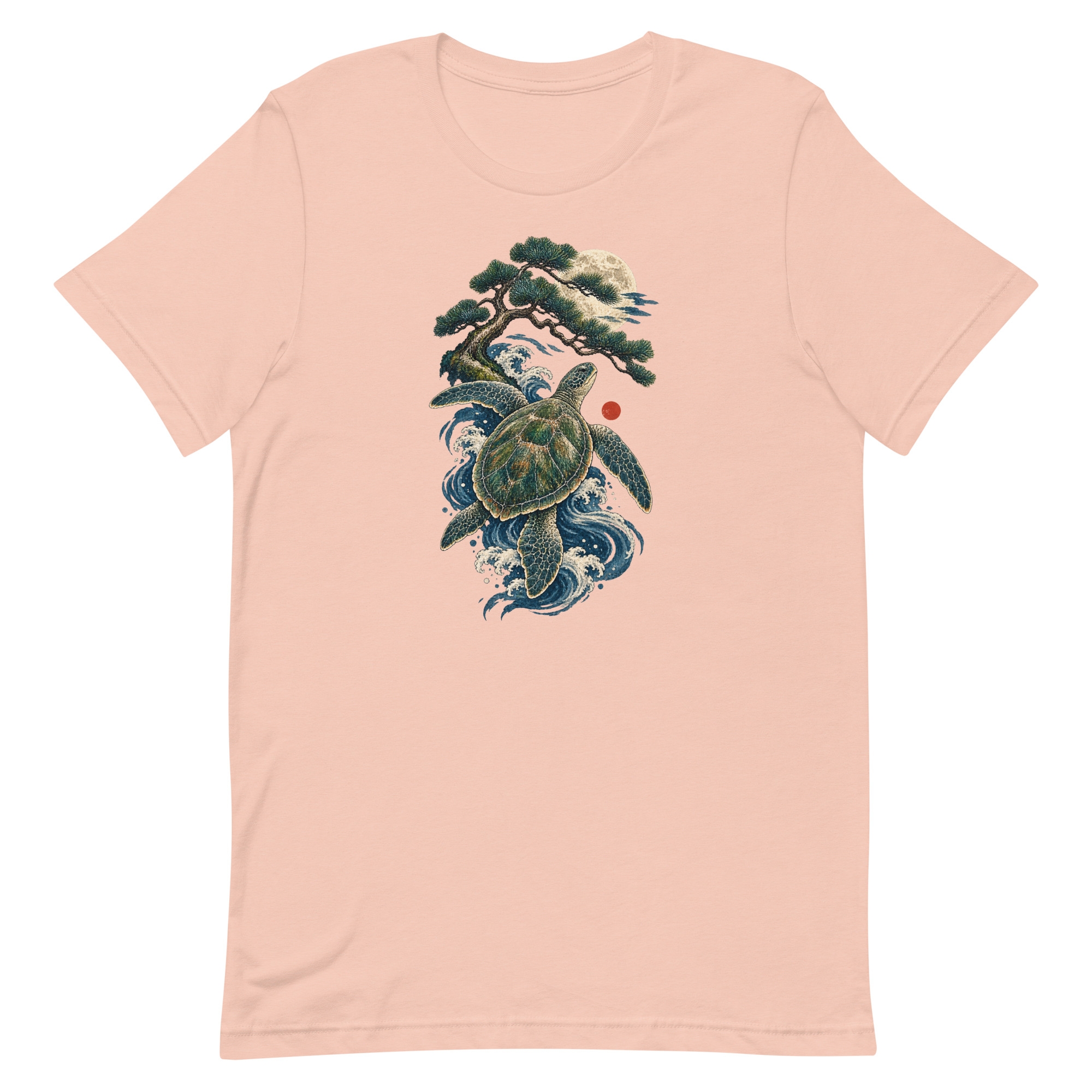 Ancient Sea Turtle Pine Moon Japanese Art, Japanese Art Tee, Mythology Gift - Image 28