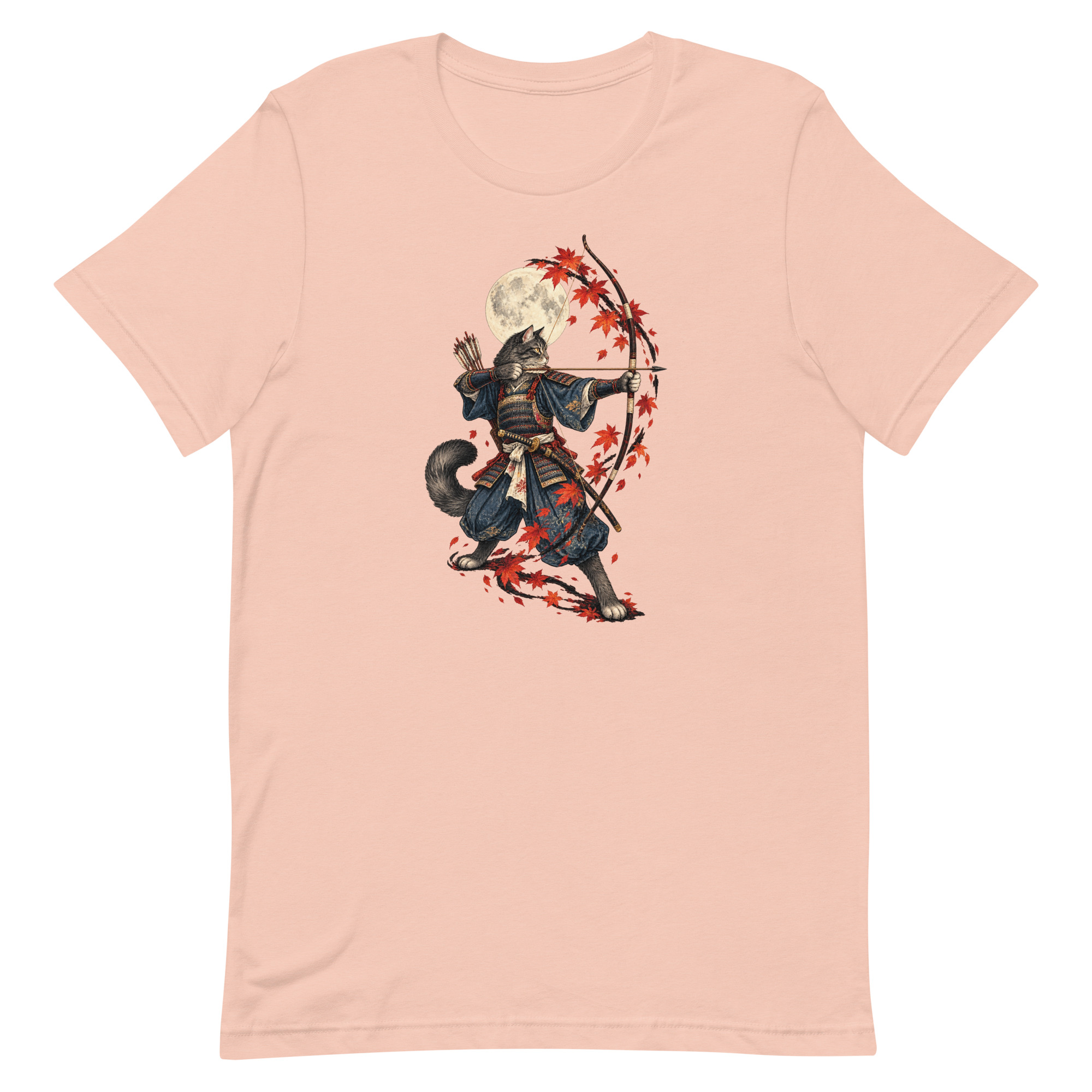 Samurai Cat Archer Maple Moon Japanese Art, Japanese Art Tee, Mythology Gift - Image 30