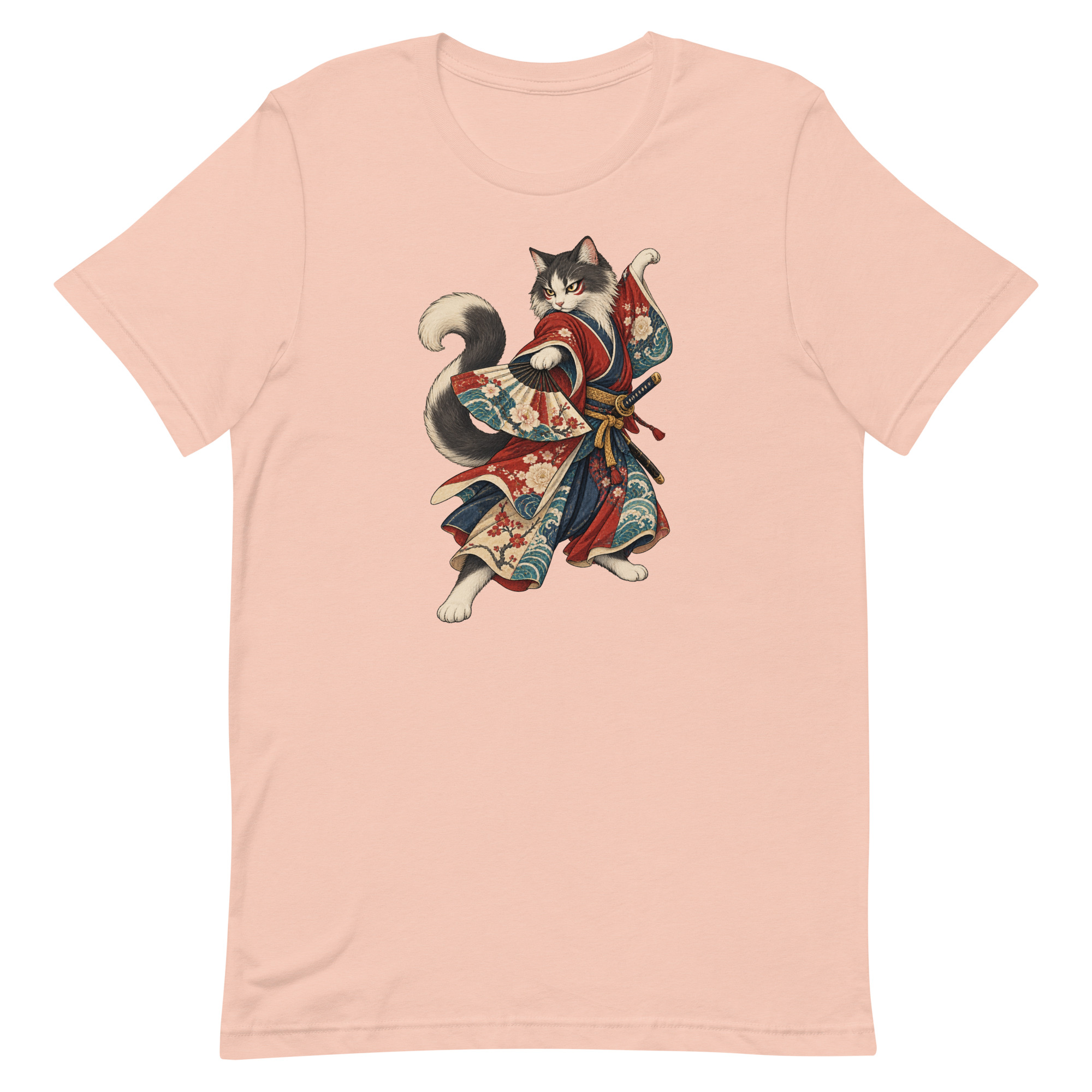 Samurai Cat Kabuki Fan Japanese Warrior Art, Japanese Art Tee, Mythology Gift - Image 30